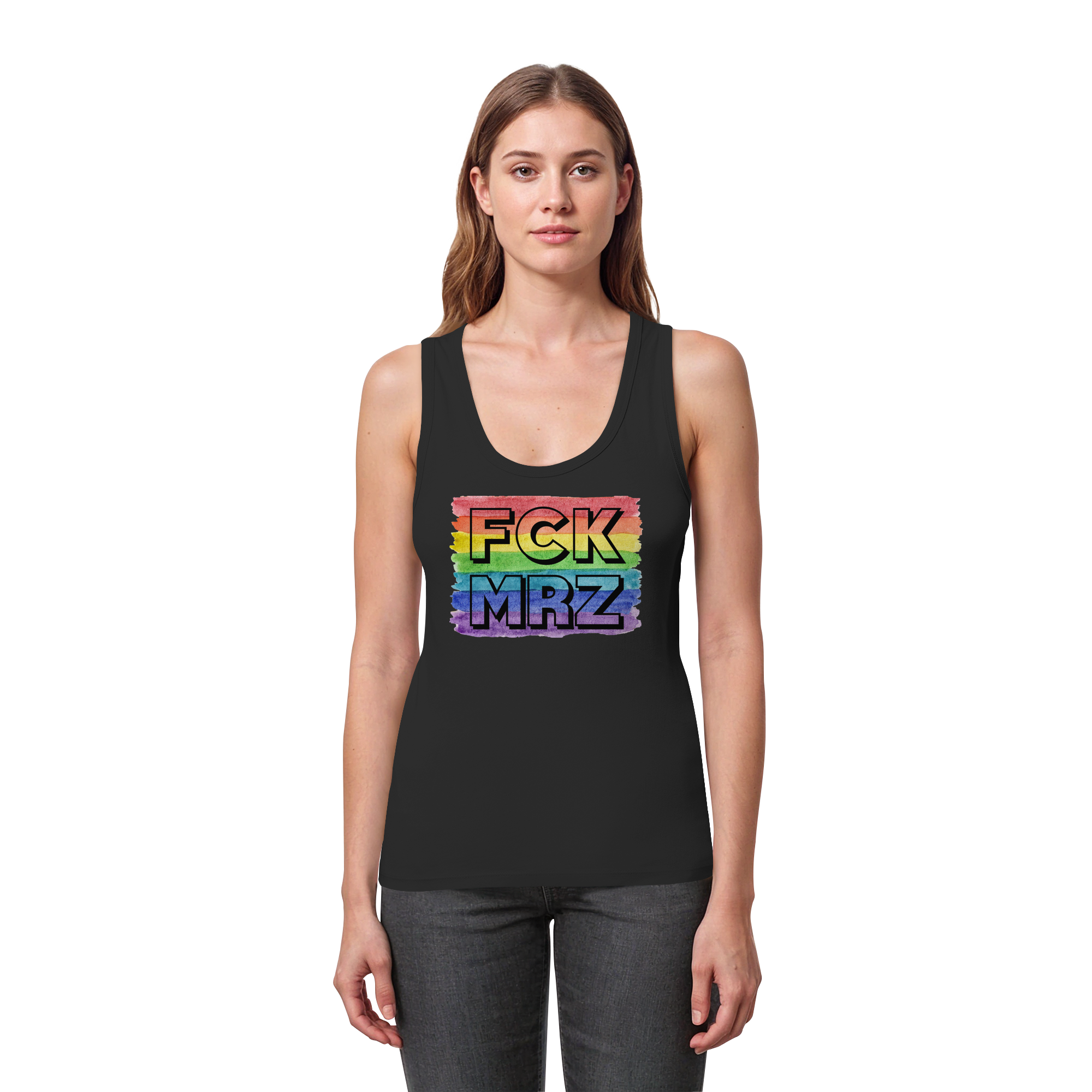 FCK MRZ "Rainbow Resistance Edition" - Womens Organic Fitted Tank Top