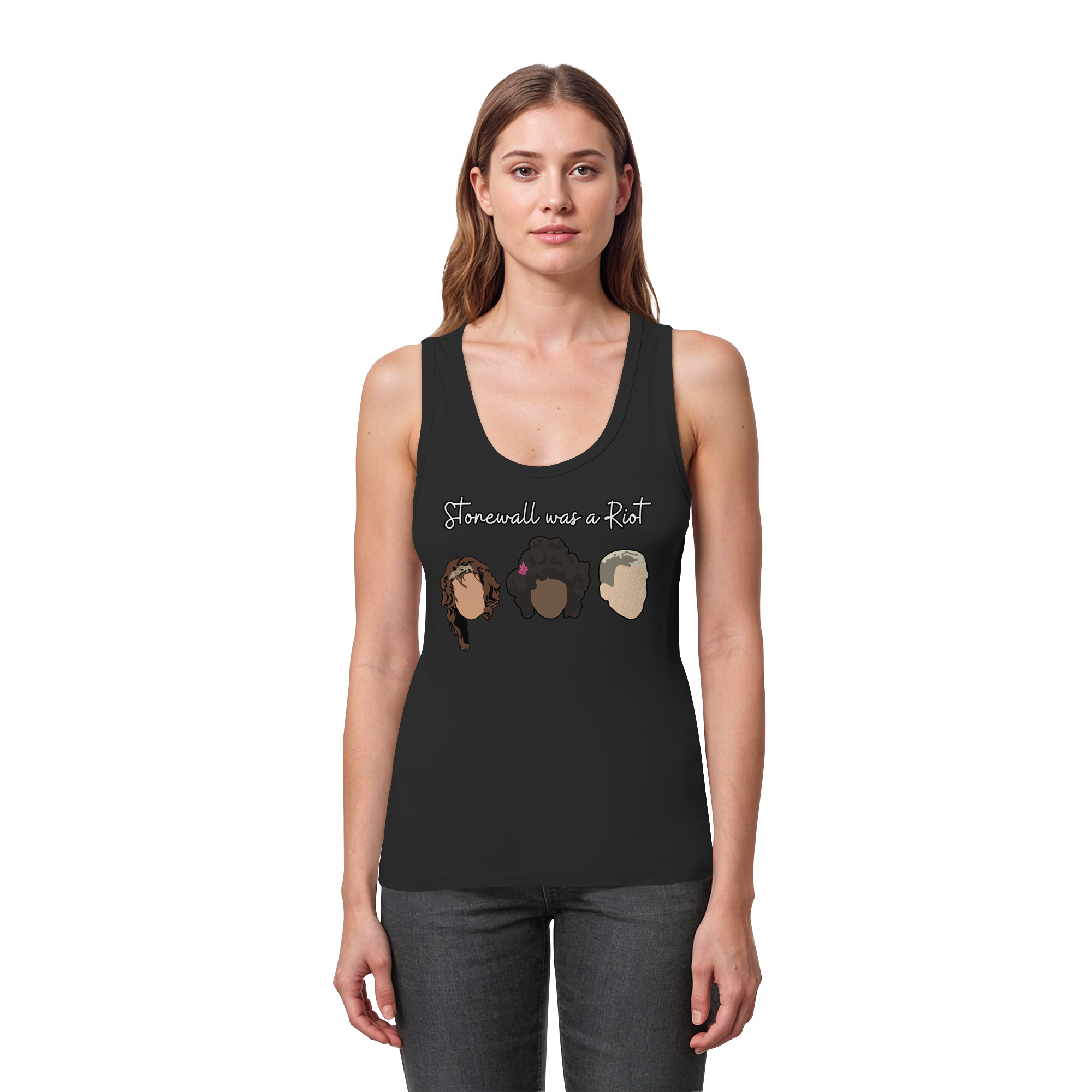 Stonewall was a Riot "Icons Edition" (dunkel) - Womens Organic Fitted Tank Top