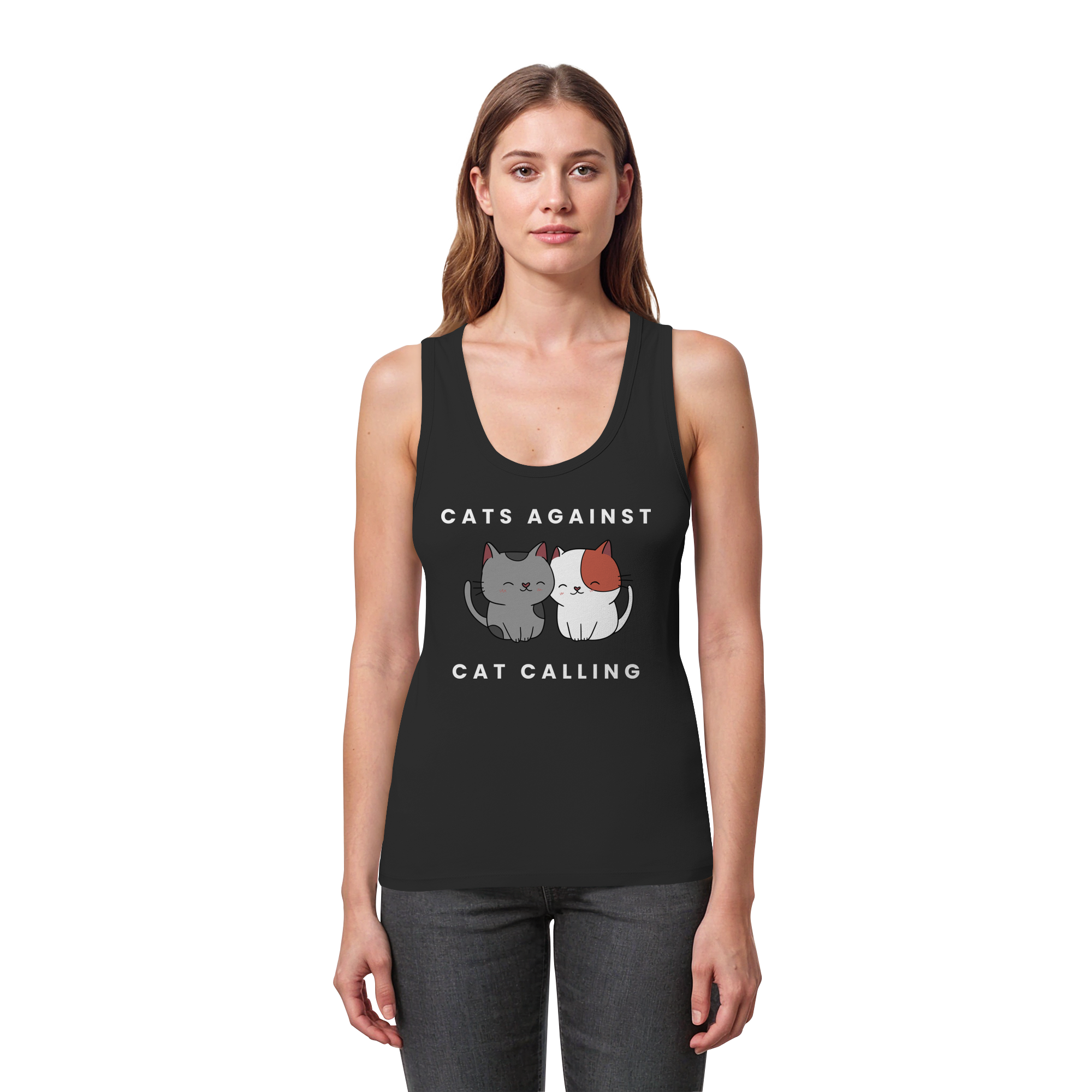 Cats Against Catcalling "Cuddle Edition" - Womens Organic Fitted Tank Top