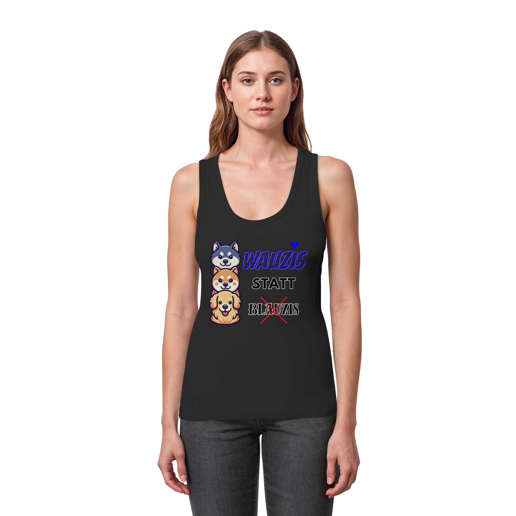 Wauzis statt Blauzis - Womens Organic Fitted Tank Top