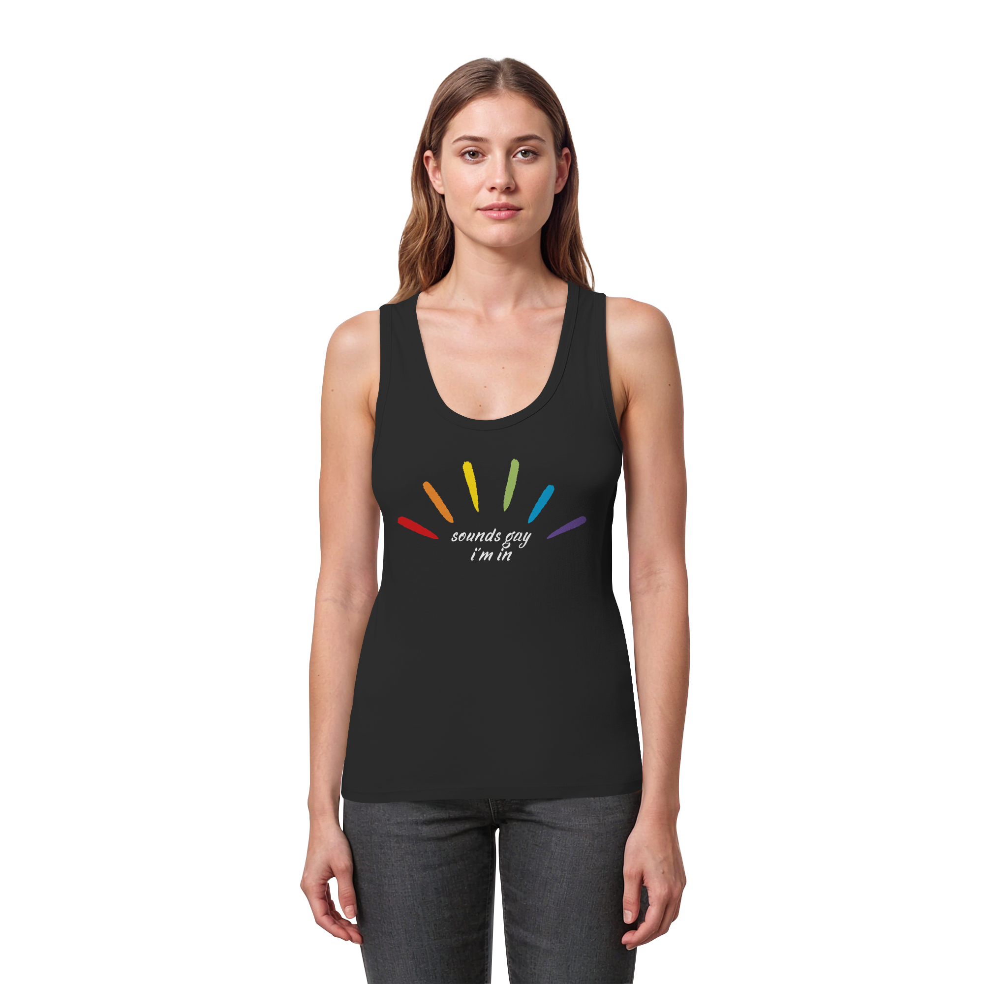 Sounds Gay I'm In - Womens Organic Fitted Tank Top