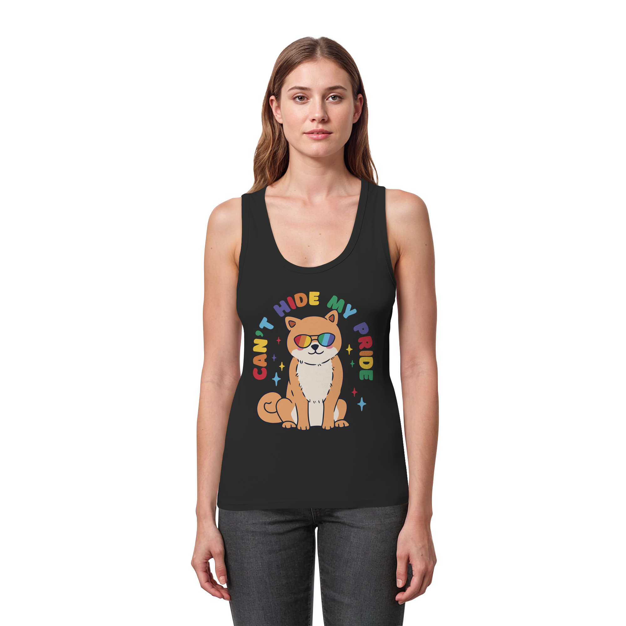Can't Hide my Pride Doggo - Womens Organic Fitted Tank Top