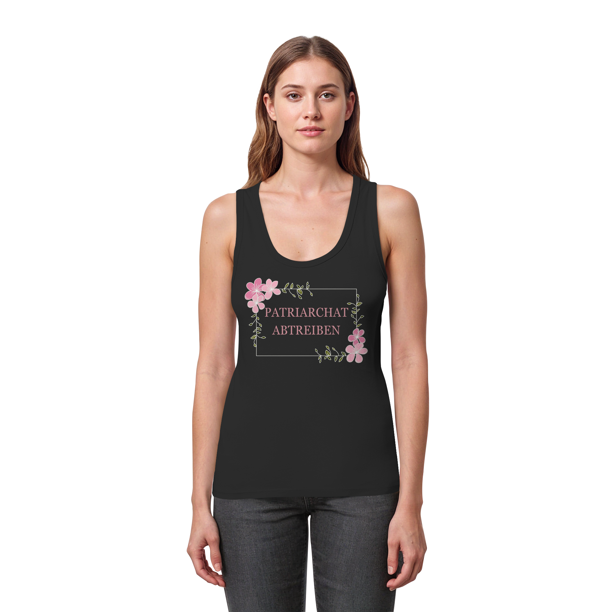 Patriarchat abtreiben - Womens Organic Fitted Tank Top