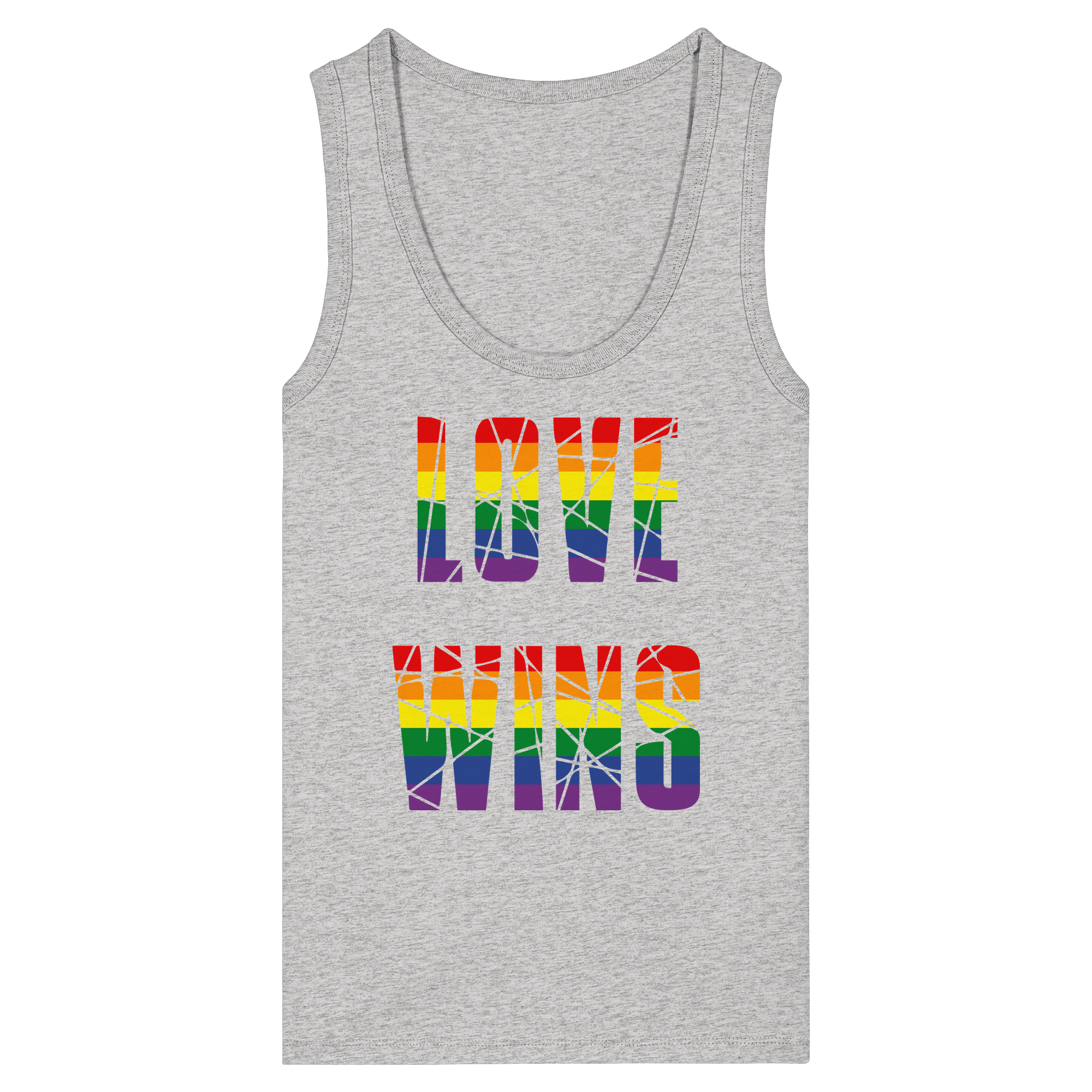 LOVE WINS in Regenbogen Farben - Womens Organic Fitted Tank Top