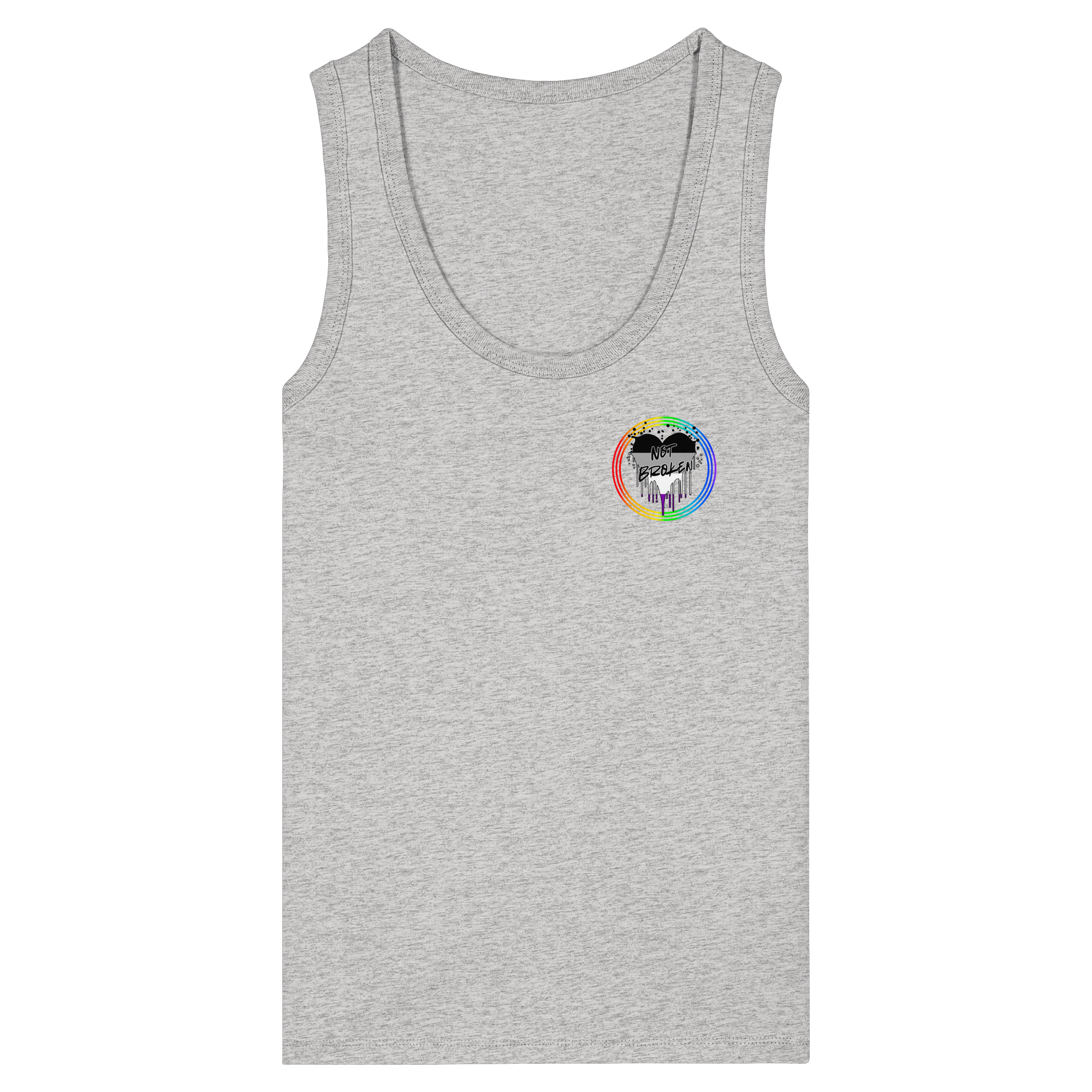 Asexual Not Broken "Regenbogenkreis Edition" - Womens Organic Fitted Tank Top
