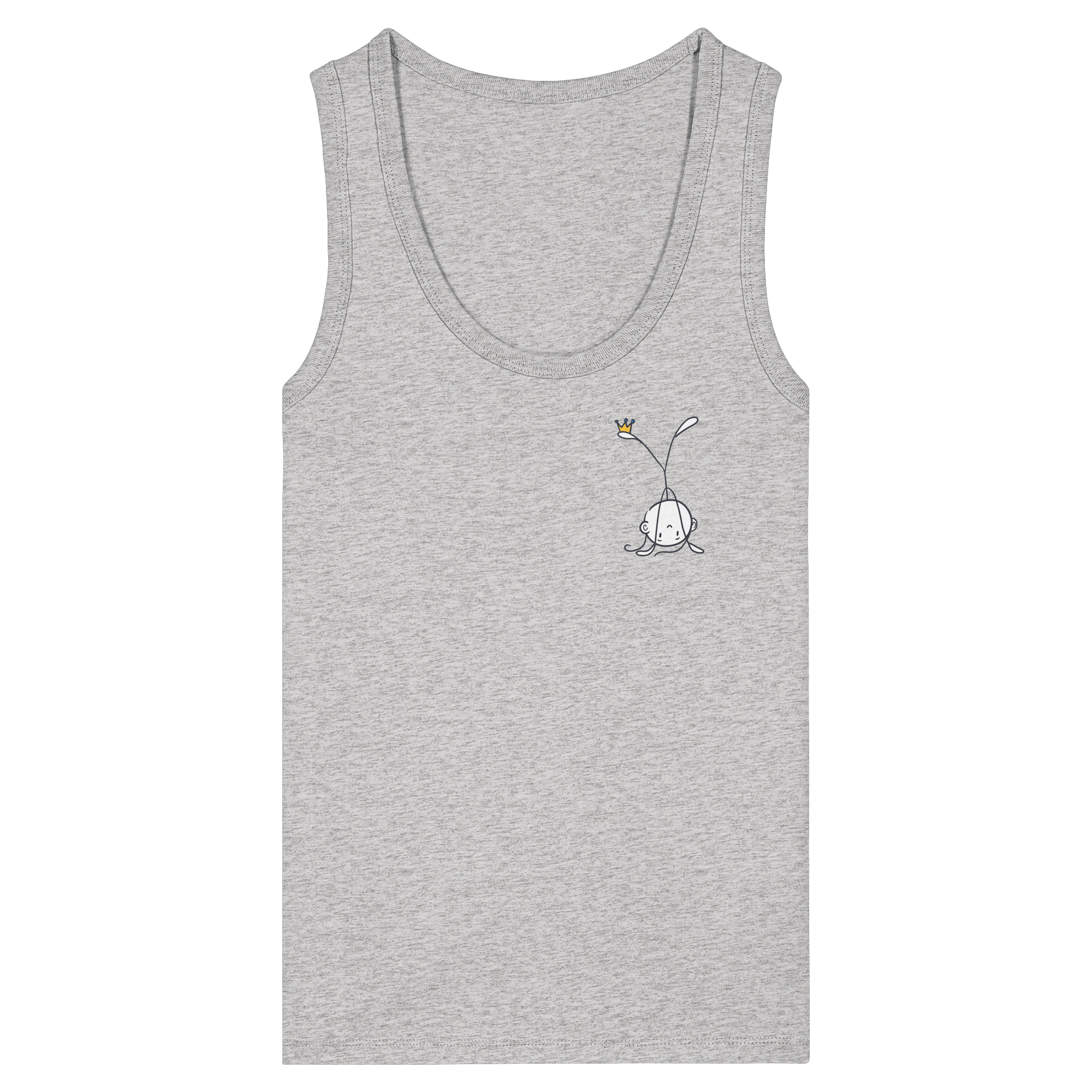 Seelenmännchen "Handstand Edition" Brustprint (hell) - Womens Organic Fitted Tank Top