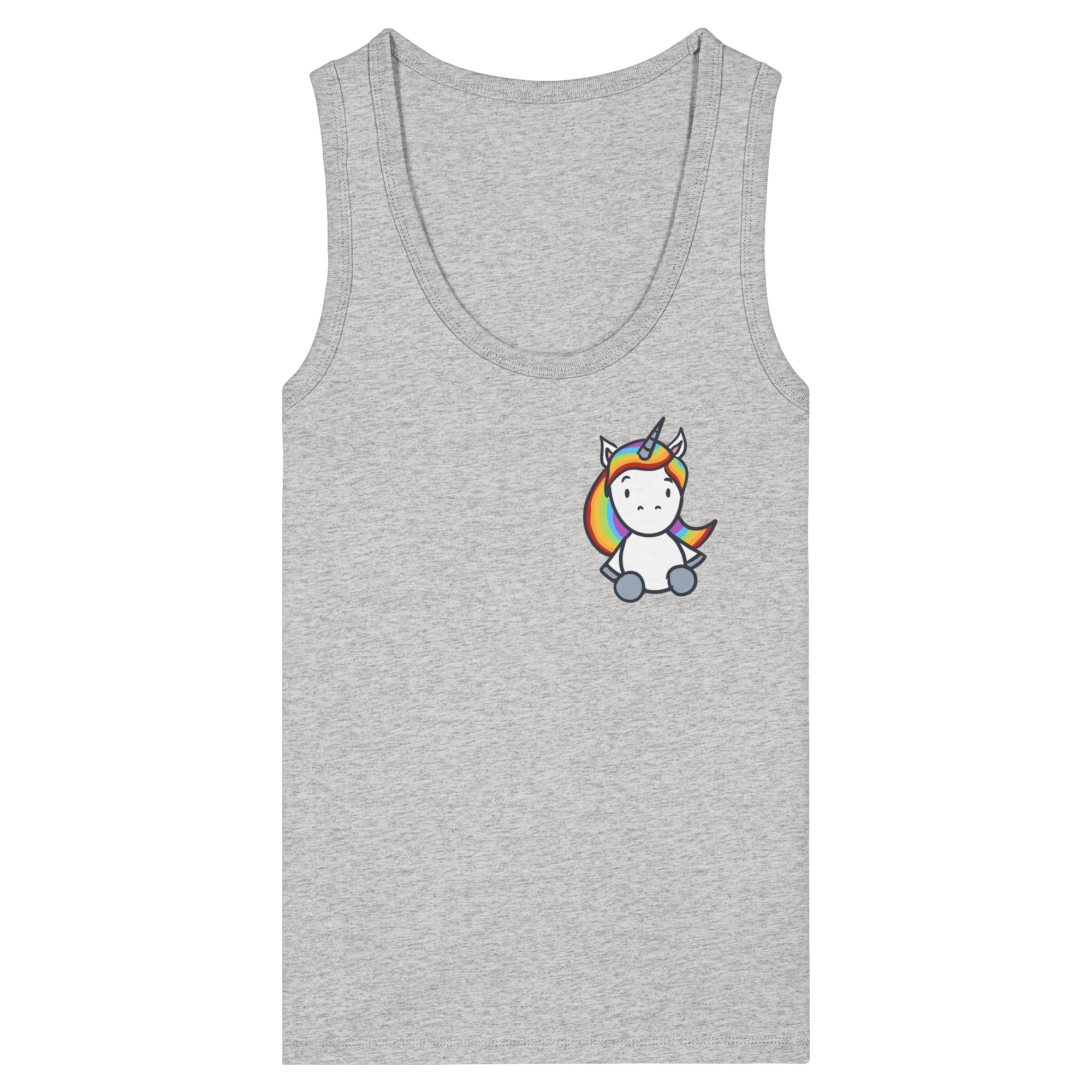 Schwarz Weiß wird Regenbogen Farben Backprint (hell) - Womens Organic Fitted Tank Top