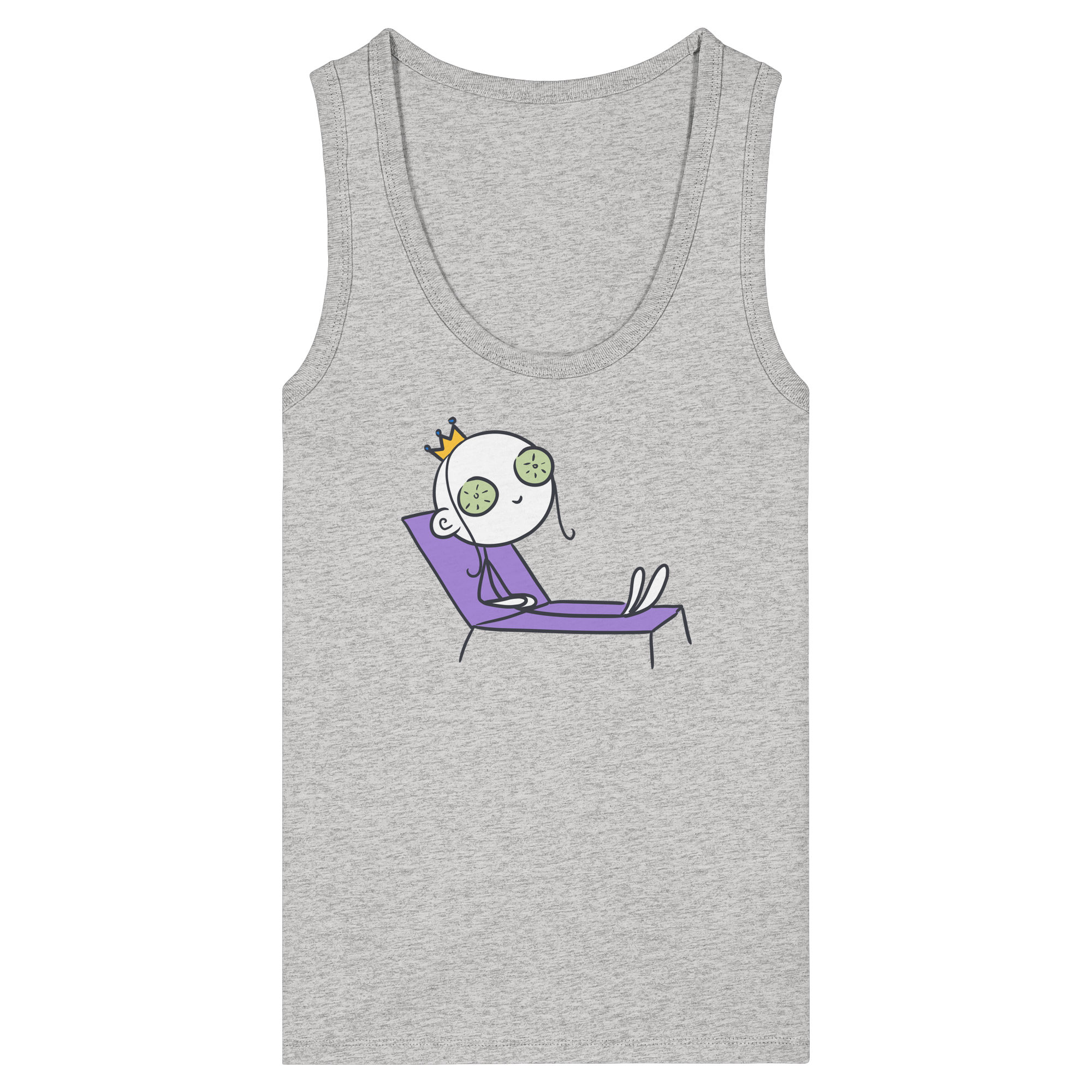 Seelenmännchen "Chill Out Edition" Frontprint - Womens Organic Fitted Tank Top