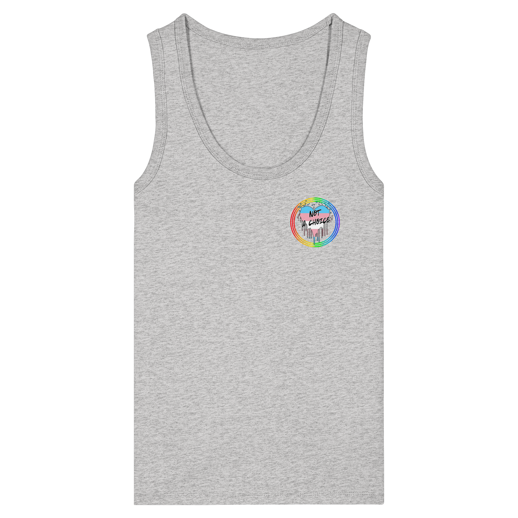 Trans Not a Choice "Regenbogenkreis Edition" - Womens Organic Fitted Tank Top