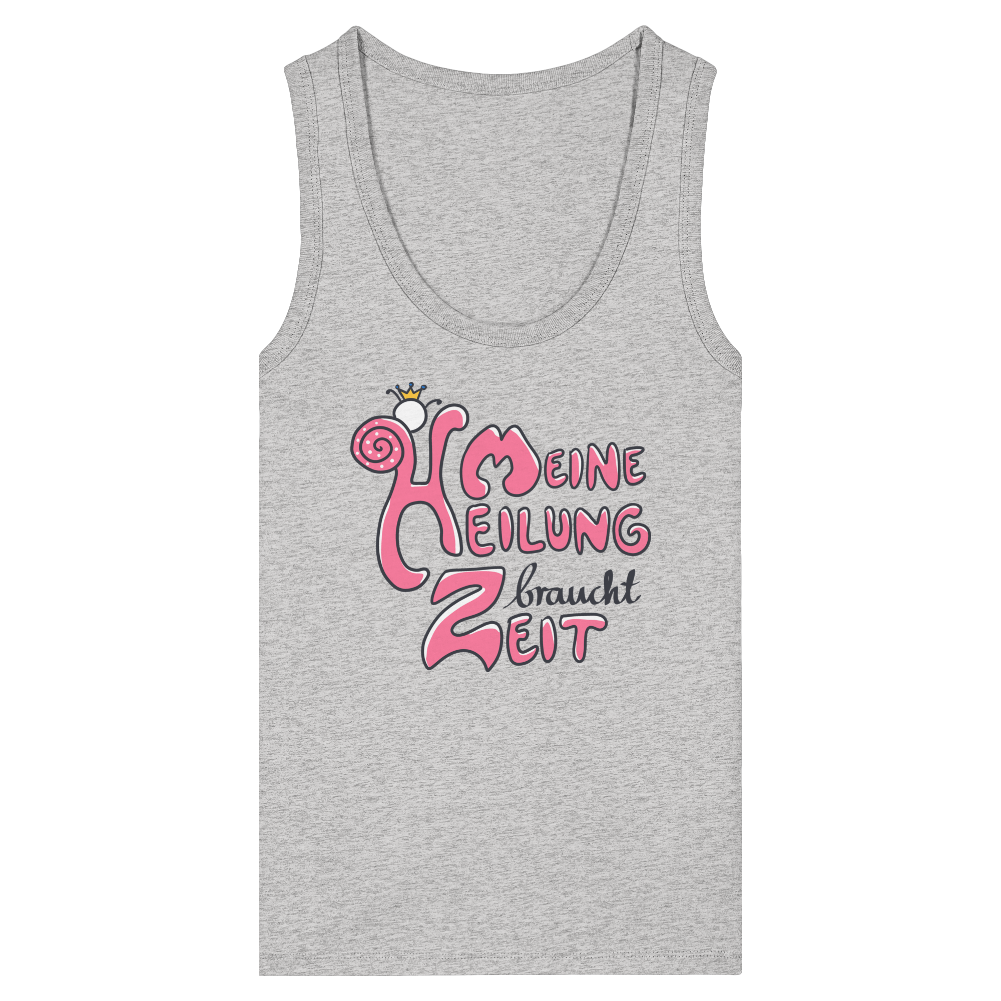 Meine Heilung braucht Zeit "Pinke Edition" - Womens Organic Fitted Tank Top