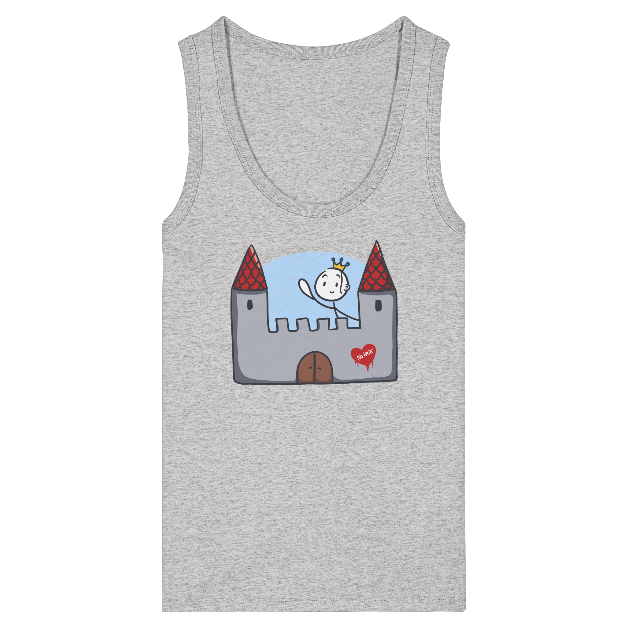 Seelenmännchen "Schloss Edition" Frontprint (hell) - Womens Organic Fitted Tank Top