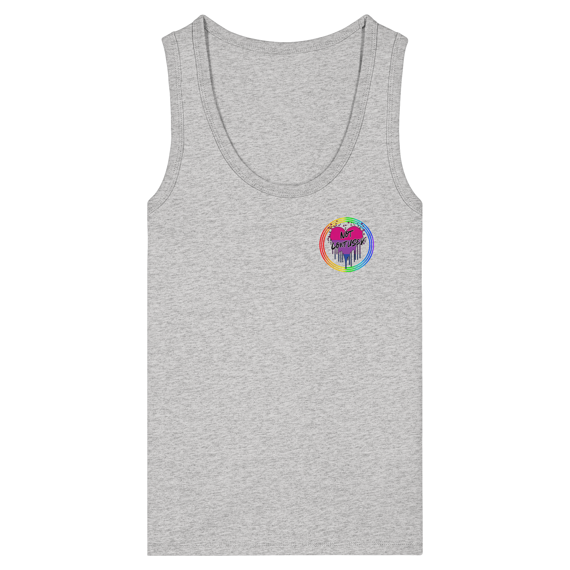 Bisexual Not Confused "Regenbogenkreis Edition" - Womens Organic Fitted Tank Top