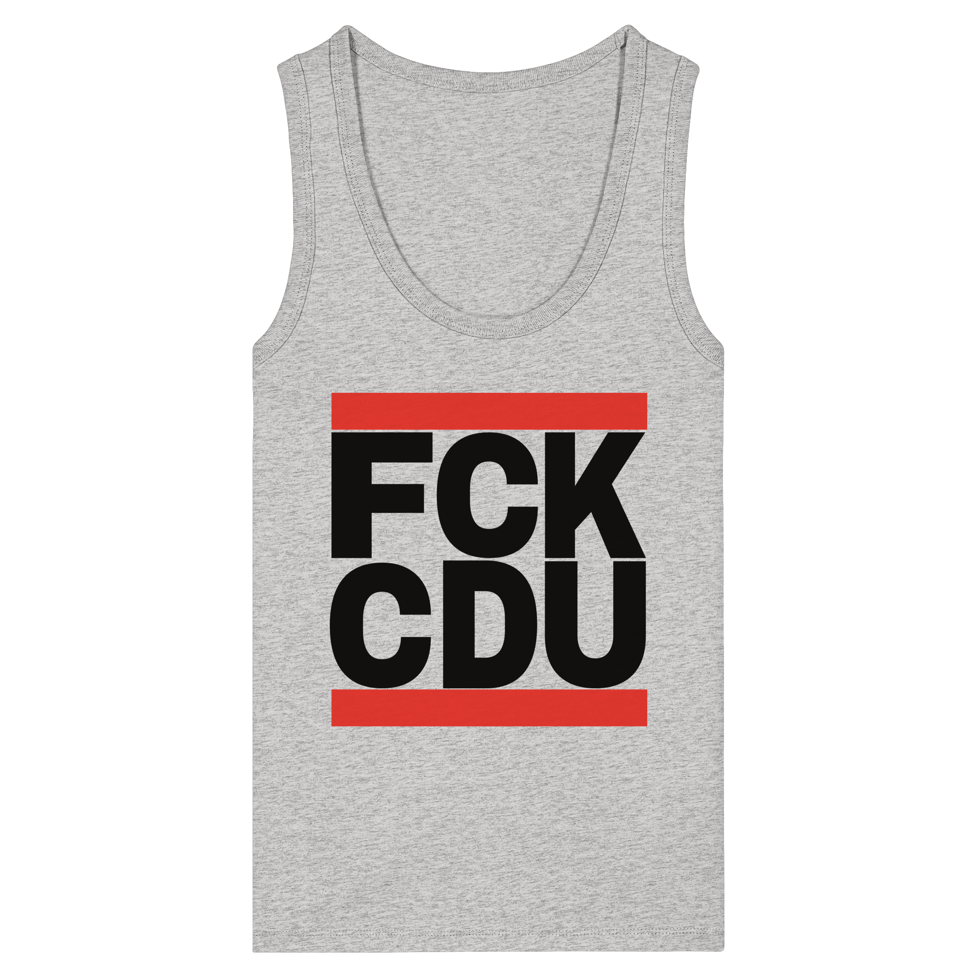 FCK CDU (schwarze Schrift) - Womens Organic Fitted Tank Top