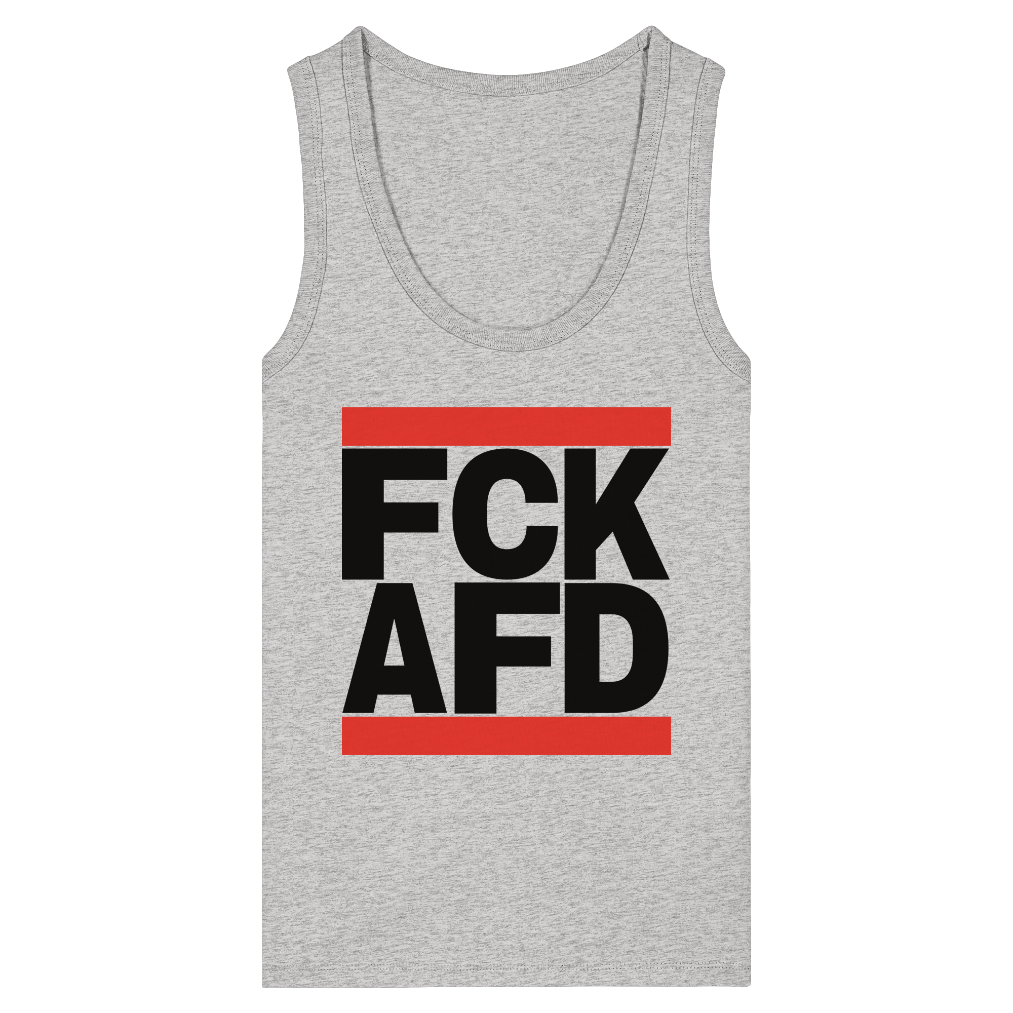 FCK AFD (schwarze Schrift) - Womens Organic Fitted Tank Top