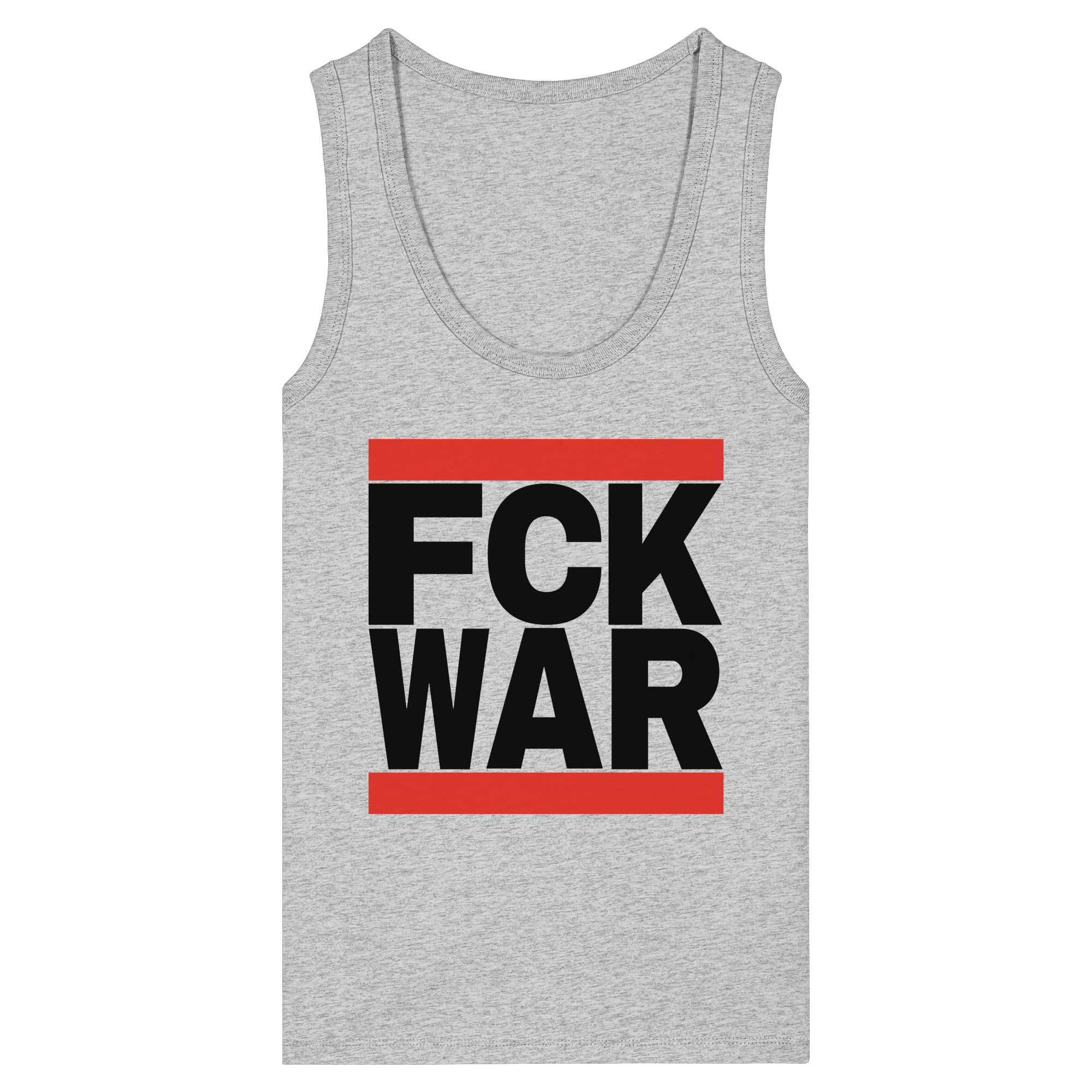 FCK WAR (schwarze Schrift) - Womens Organic Fitted Tank Top