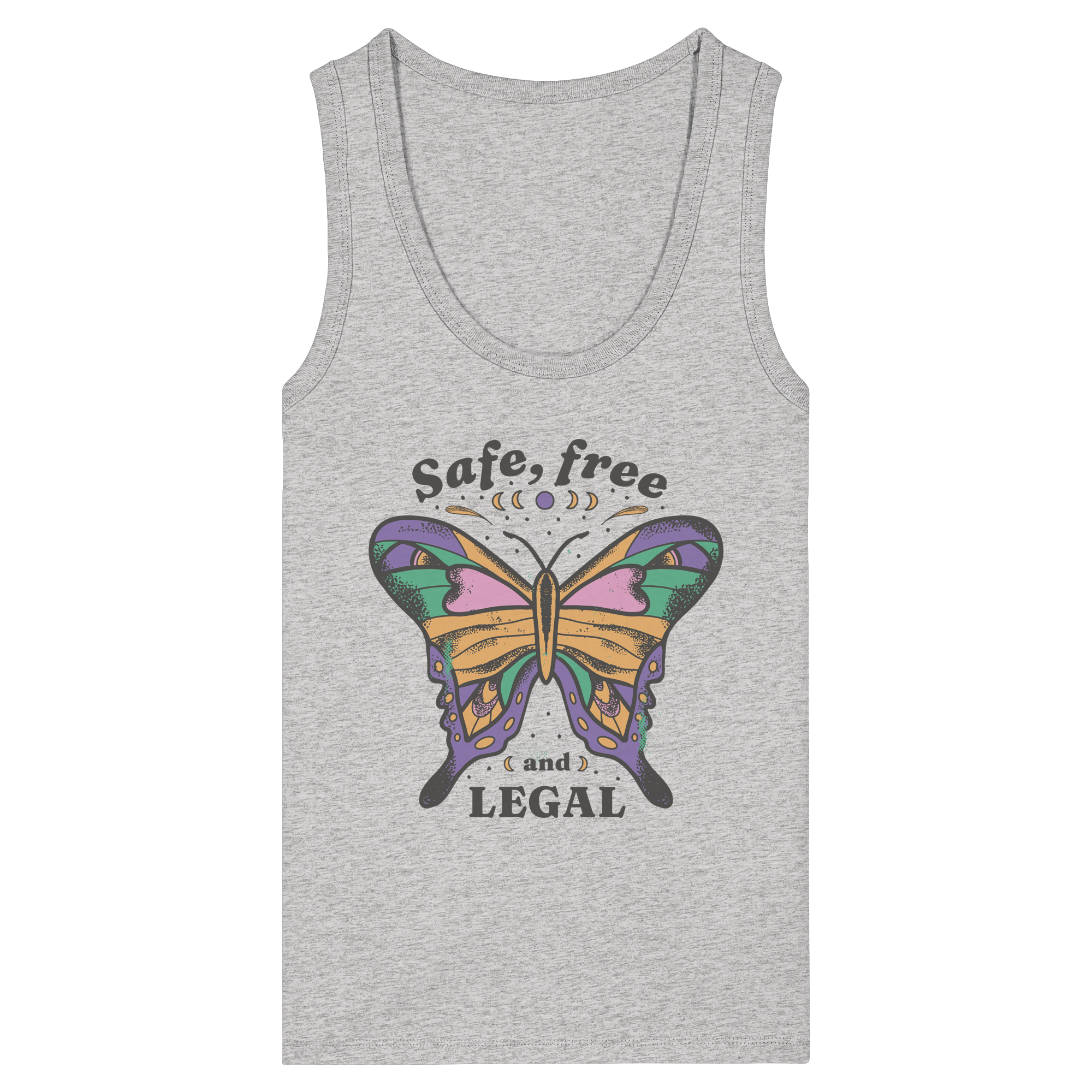 Safe Free Legal "Schmetterling Edition" - Womens Organic Fitted Tank Top