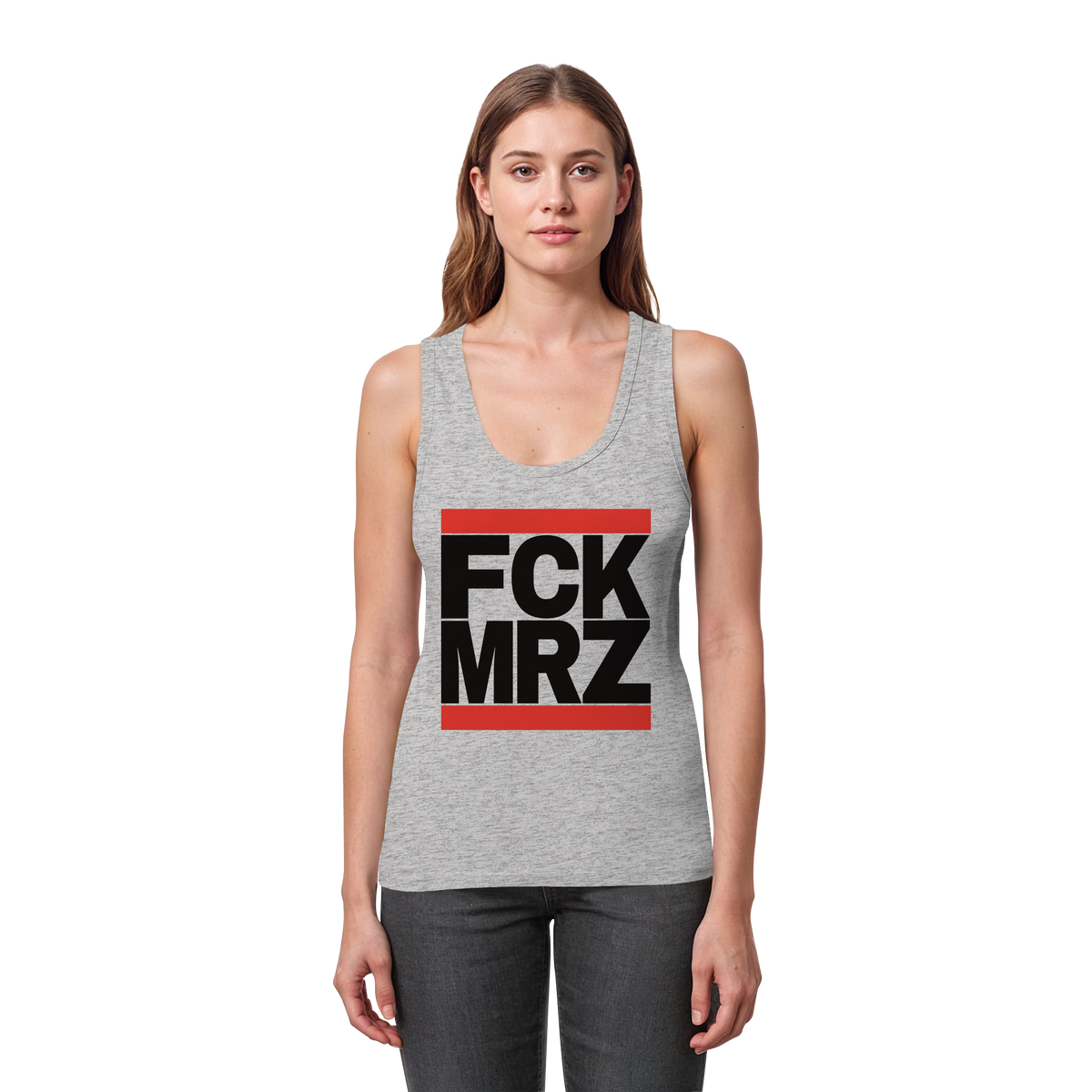 FCK MRZ (schwarze Schrift) - Womens Organic Fitted Tank Top
