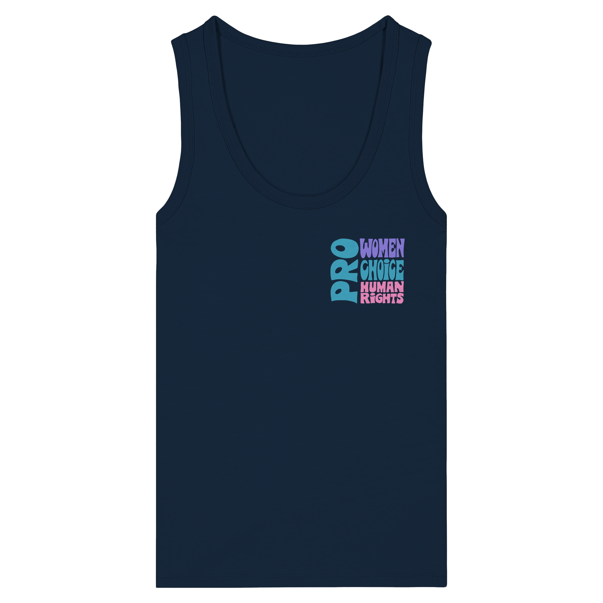 Pro Women Choice Human Rights "Soft Pop Edition" - Womens Organic Fitted Tank Top