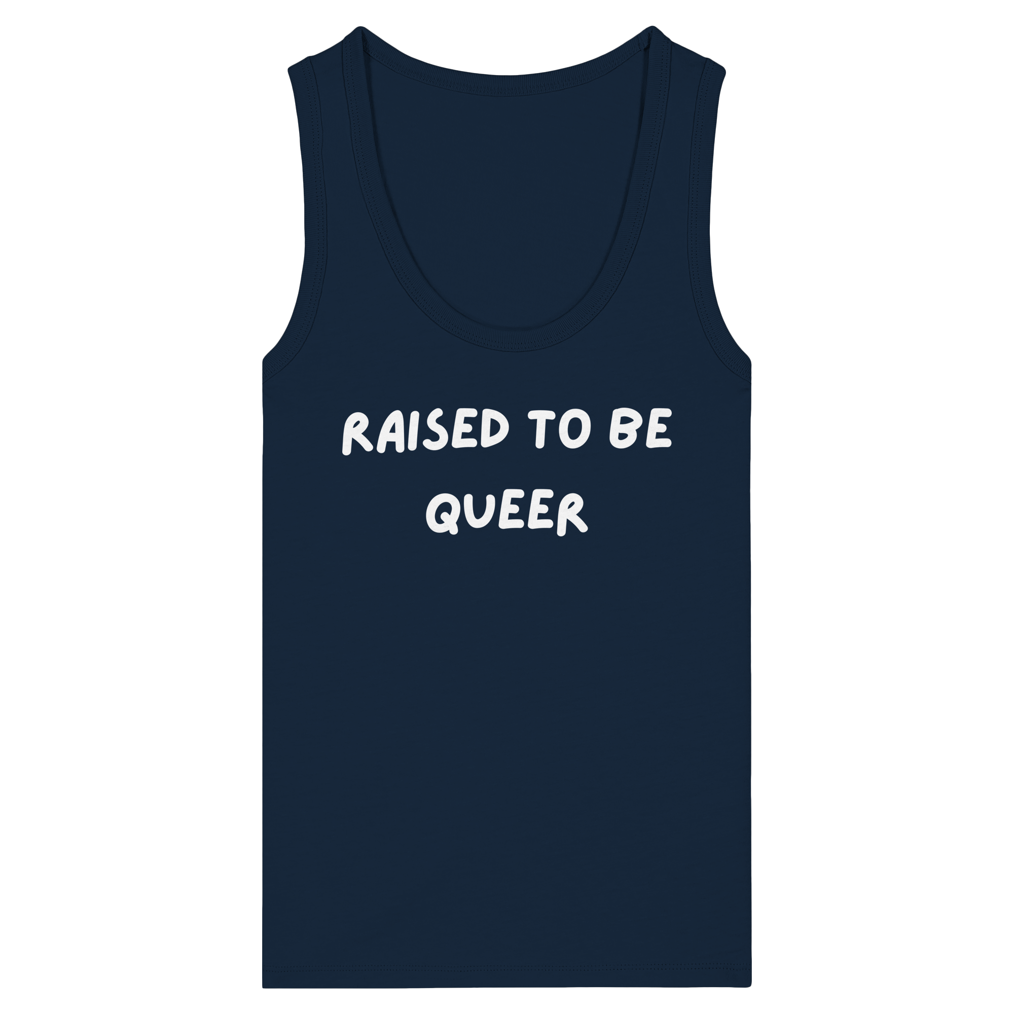 Raised To Be Queer - Womens Organic Fitted Tank Top