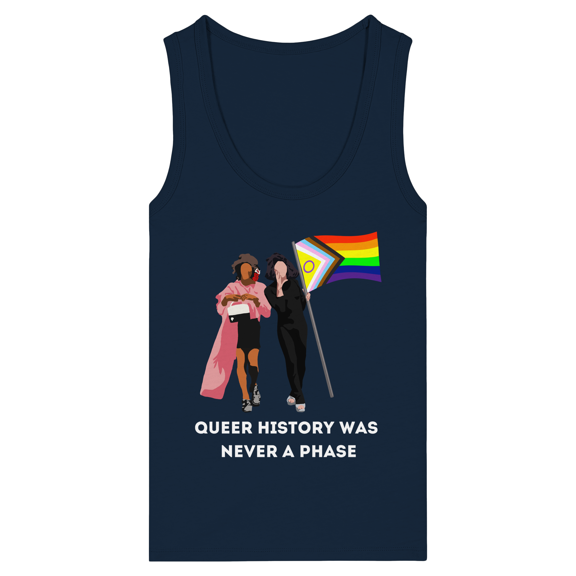 Queer History Was Never A Phase - Womens Organic Fitted Tank Top