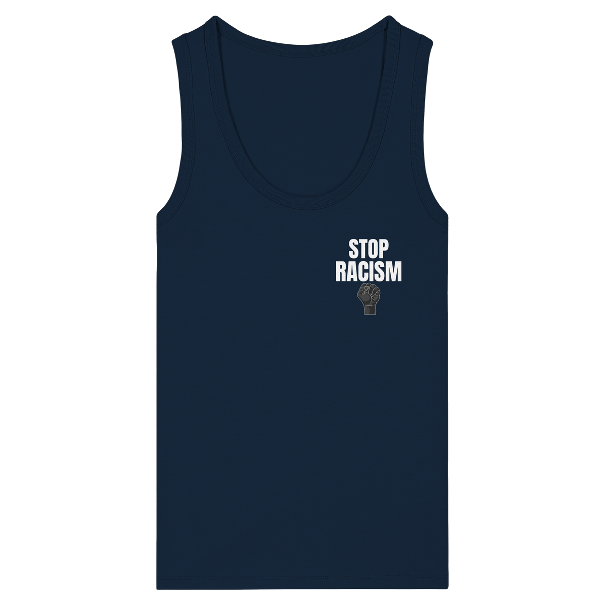 Stop Racism "Raised Fist Edition" - Womens Organic Fitted Tank Top