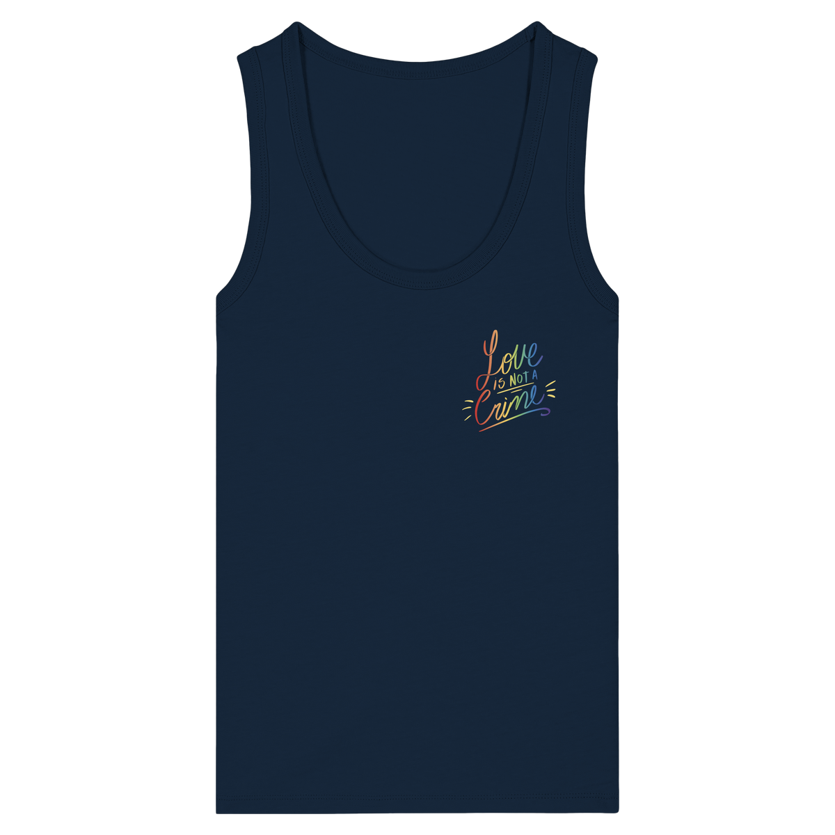 Love is Not a Crime "Calligraphy Edition" - Womens Organic Fitted Tank Top