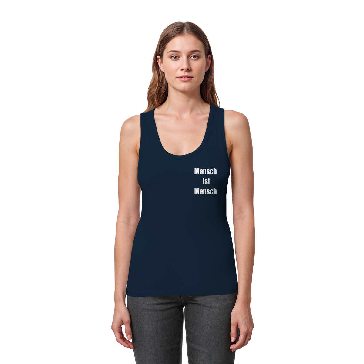 Mensch ist Mensch "Statement Edition" - Womens Organic Fitted Tank Top