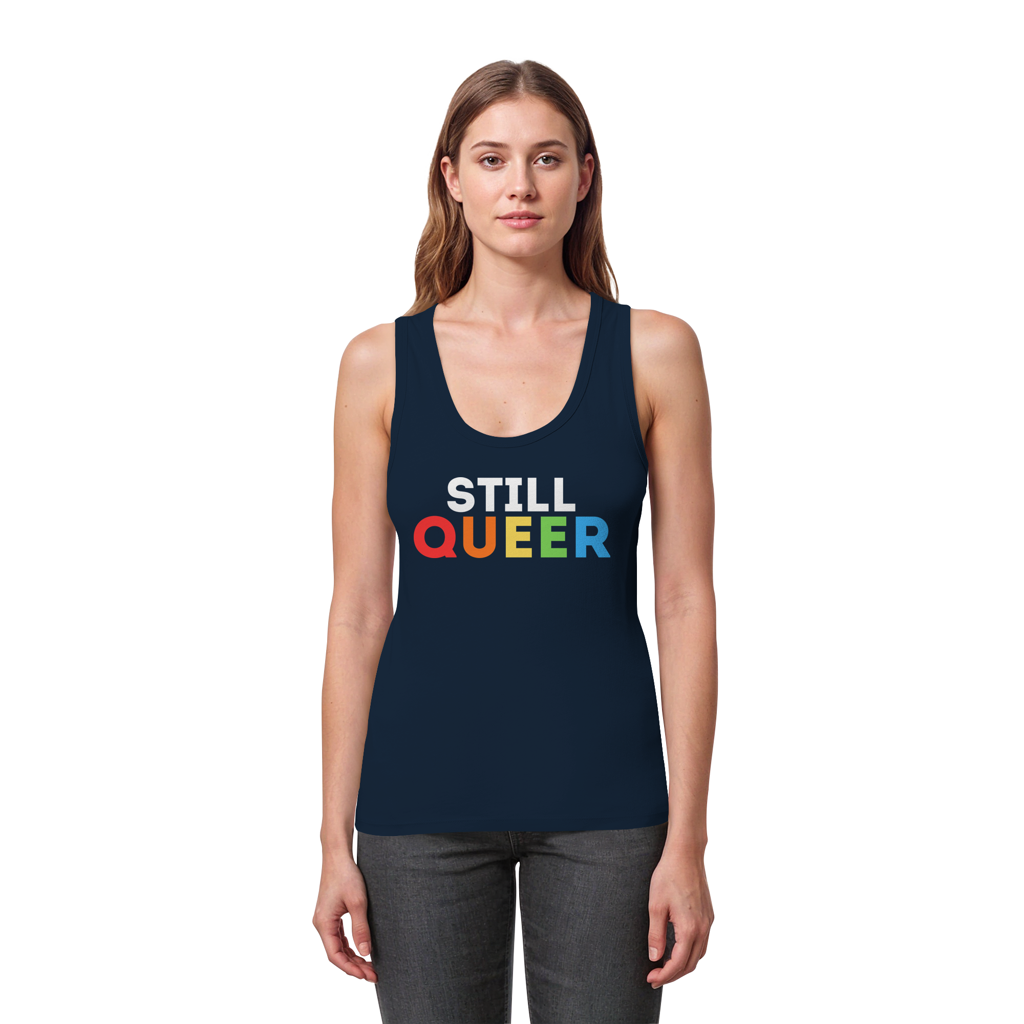 Still Queer - Womens Organic Fitted Tank Top