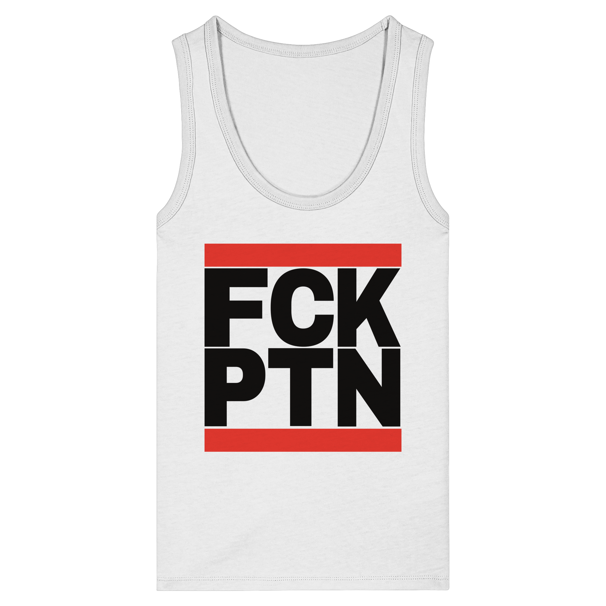 FCK PTN (schwarze Schrift) - Womens Organic Fitted Tank Top
