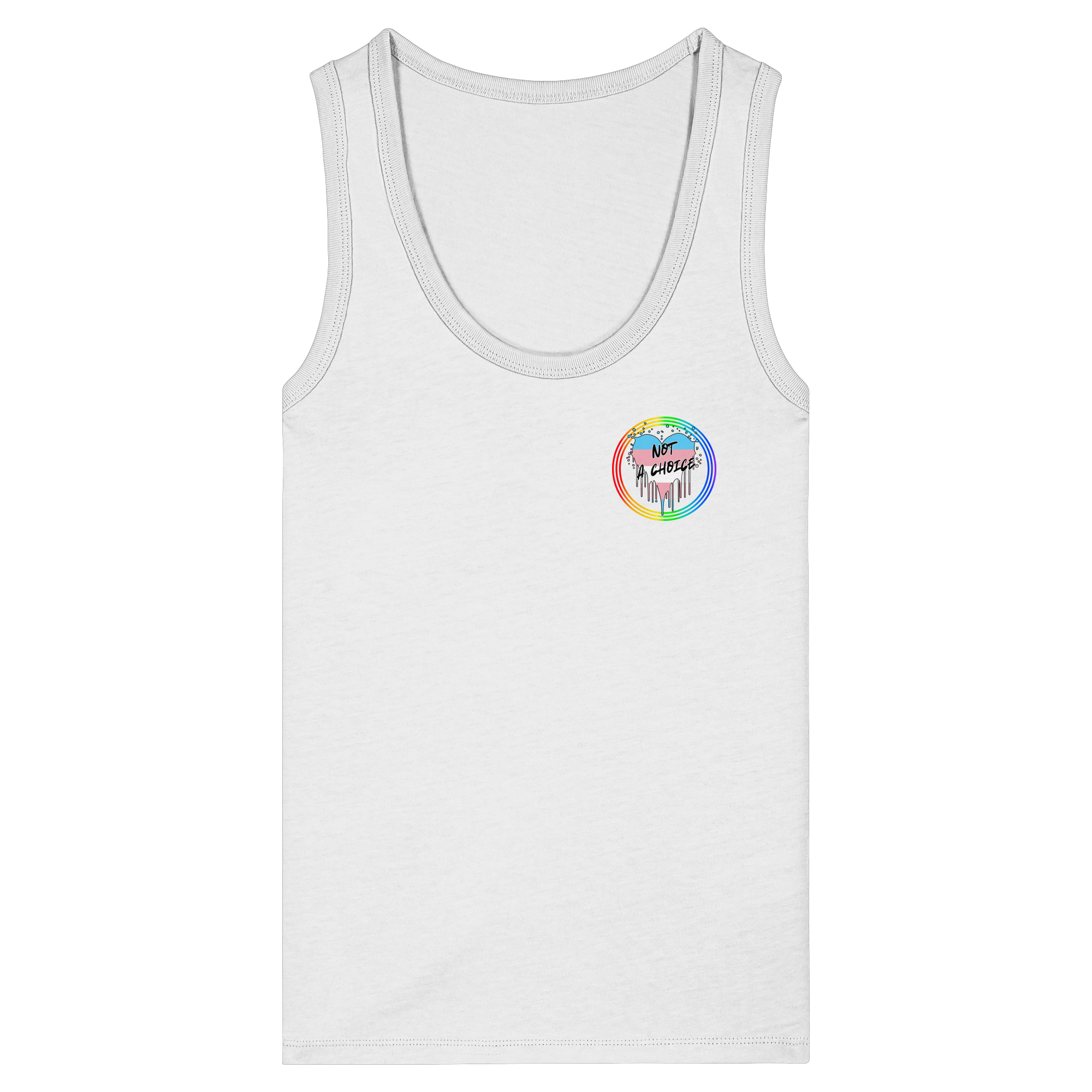Trans Not a Choice "Regenbogenkreis Edition" - Womens Organic Fitted Tank Top