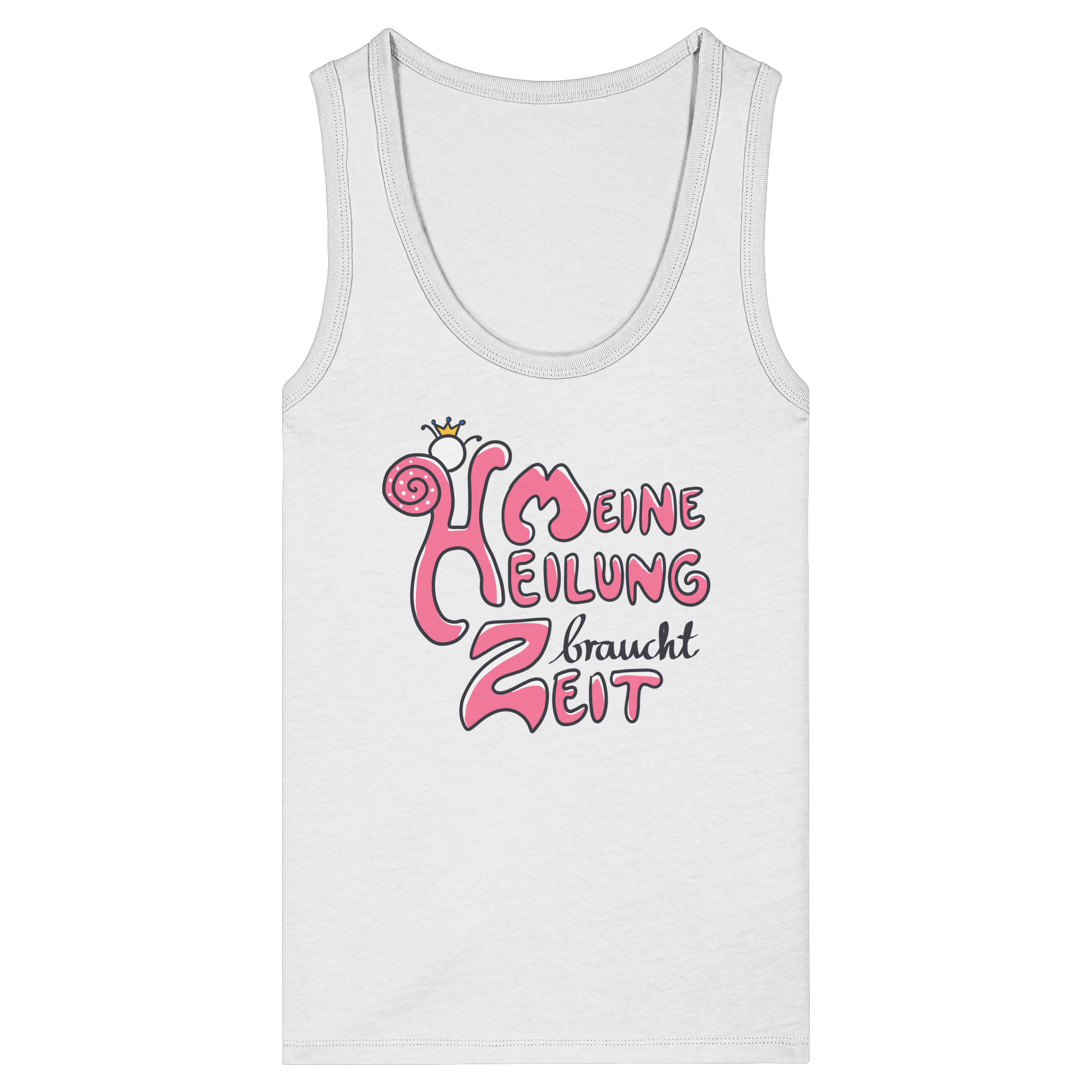 Meine Heilung braucht Zeit "Pinke Edition" - Womens Organic Fitted Tank Top