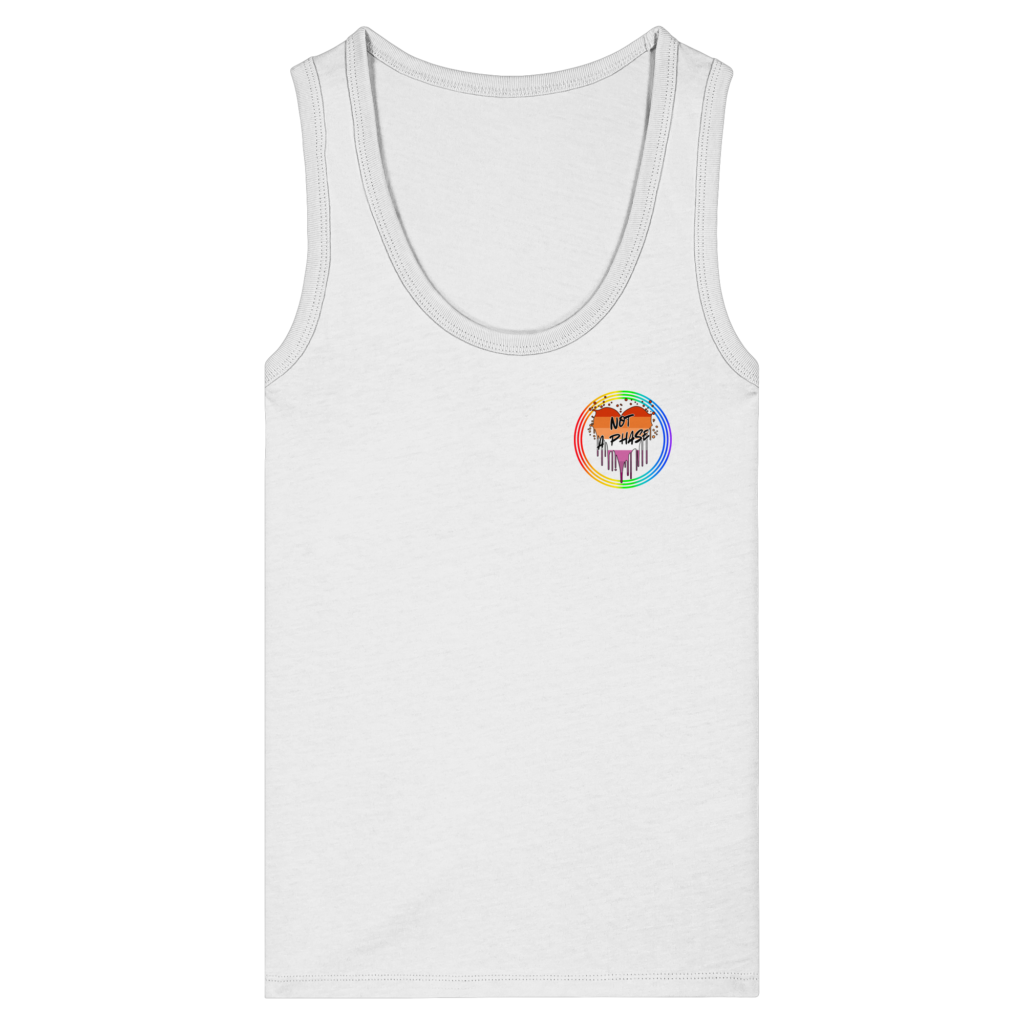 Lesbian Not a Phase "Regenbogenkreis Edition" - Womens Organic Fitted Tank Top
