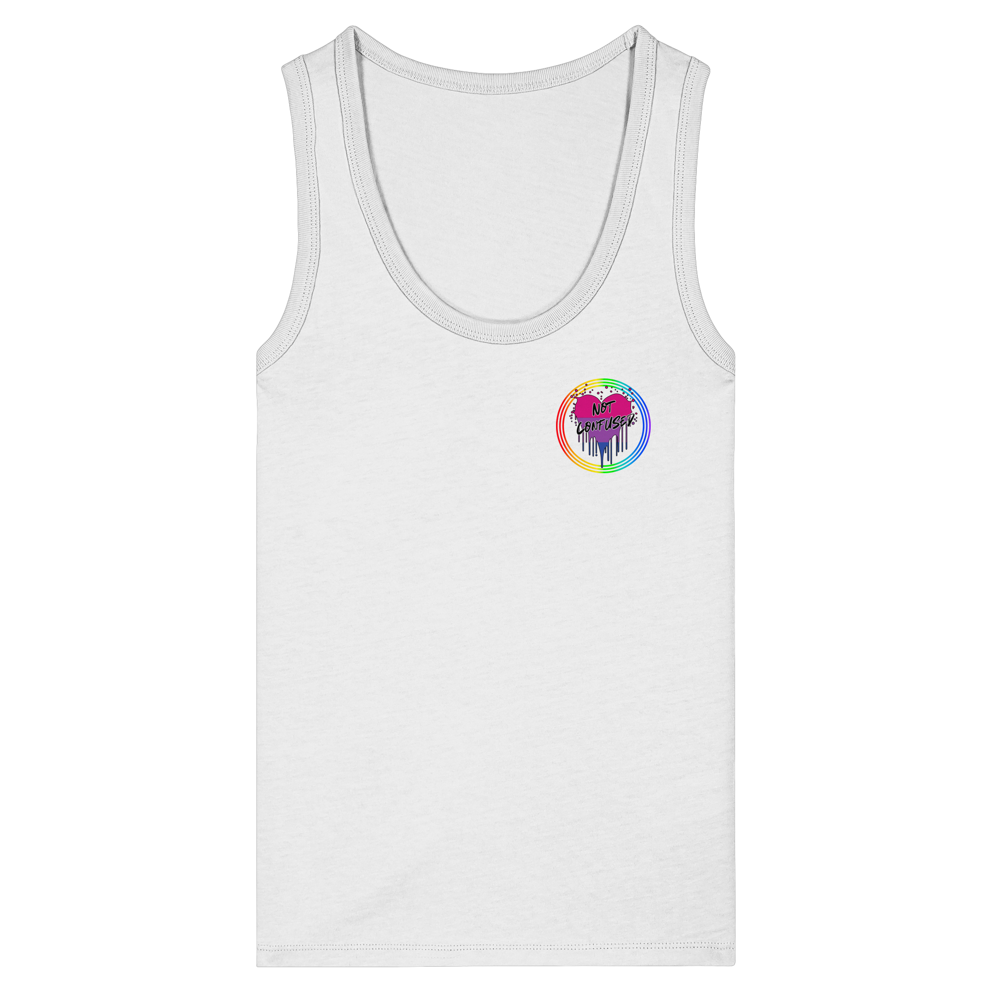 Bisexual Not Confused "Regenbogenkreis Edition" - Womens Organic Fitted Tank Top