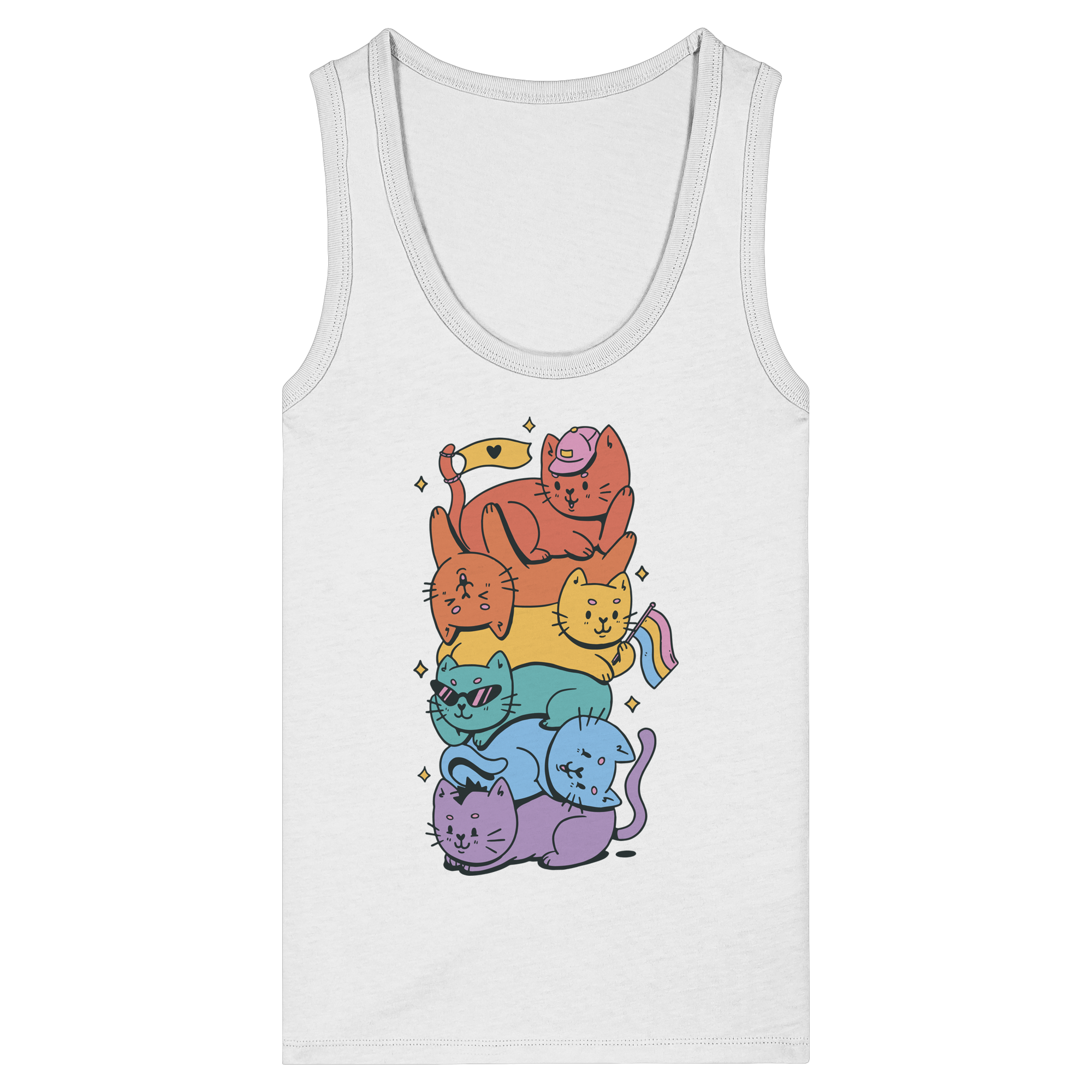 LGBTQ+ Katzen - Womens Organic Fitted Tank Top