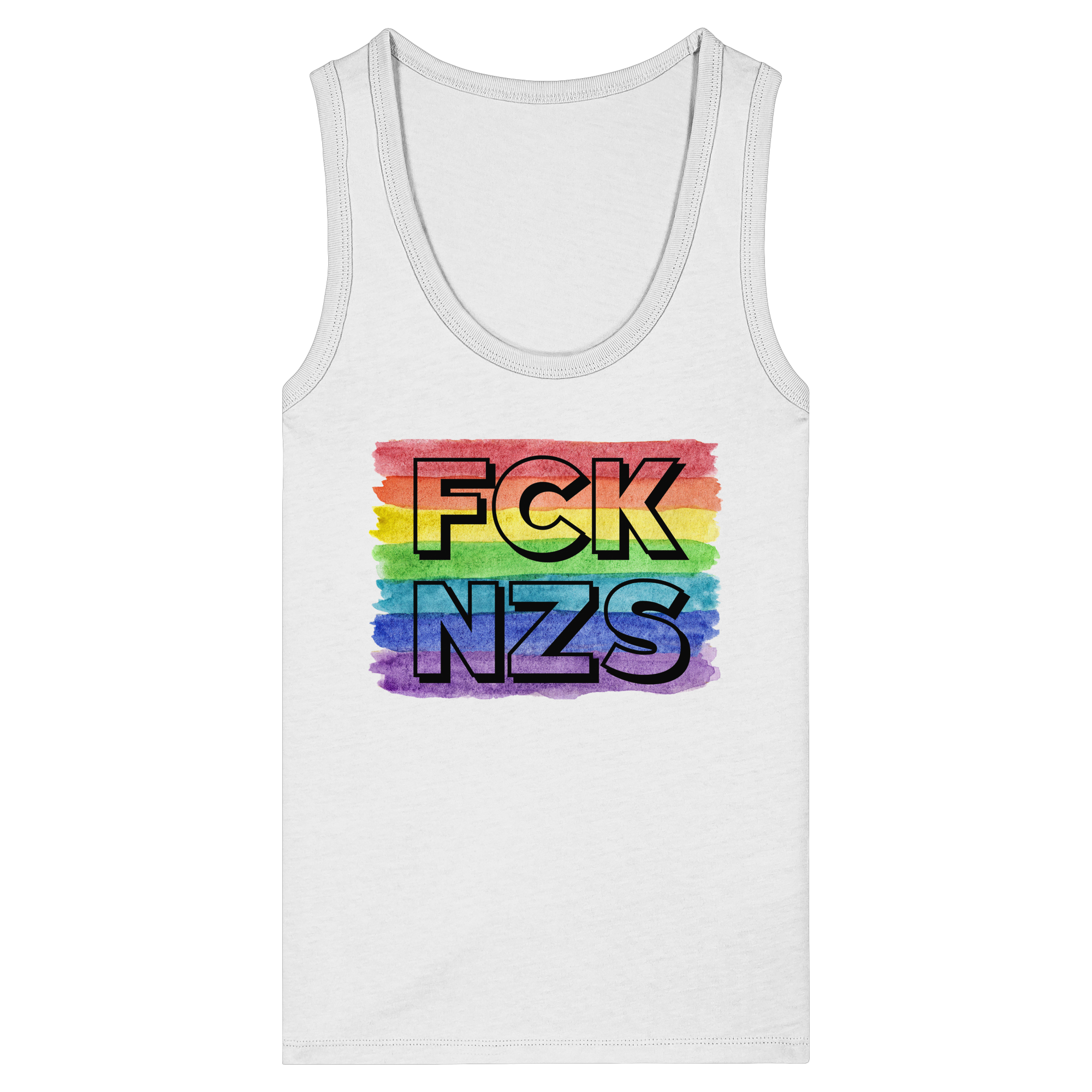 FCK NZS "Rainbow Resistance Edition" - Womens Organic Fitted Tank Top