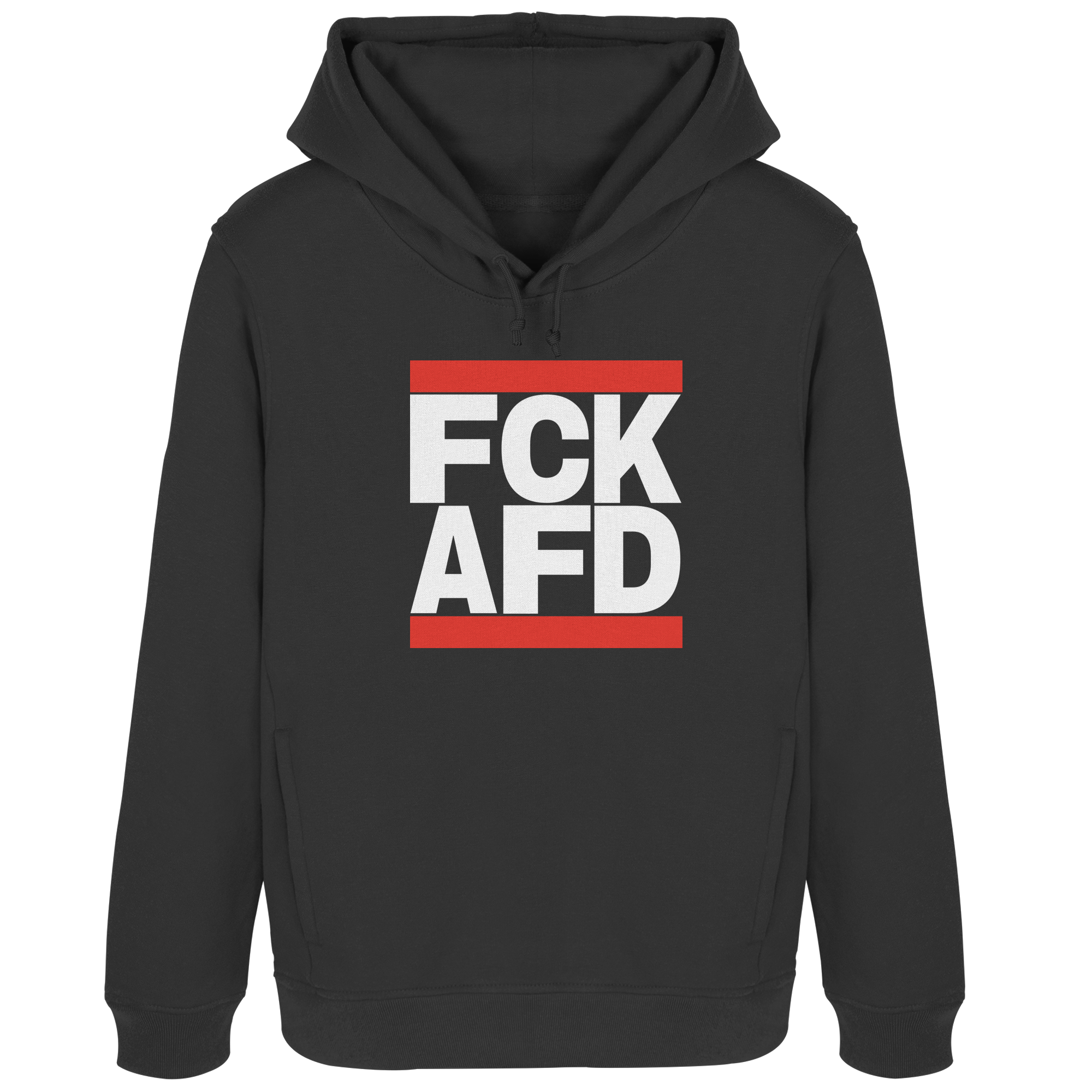 FCK AFD (weiße Schrift) - Womens Organic Hoodie B&C