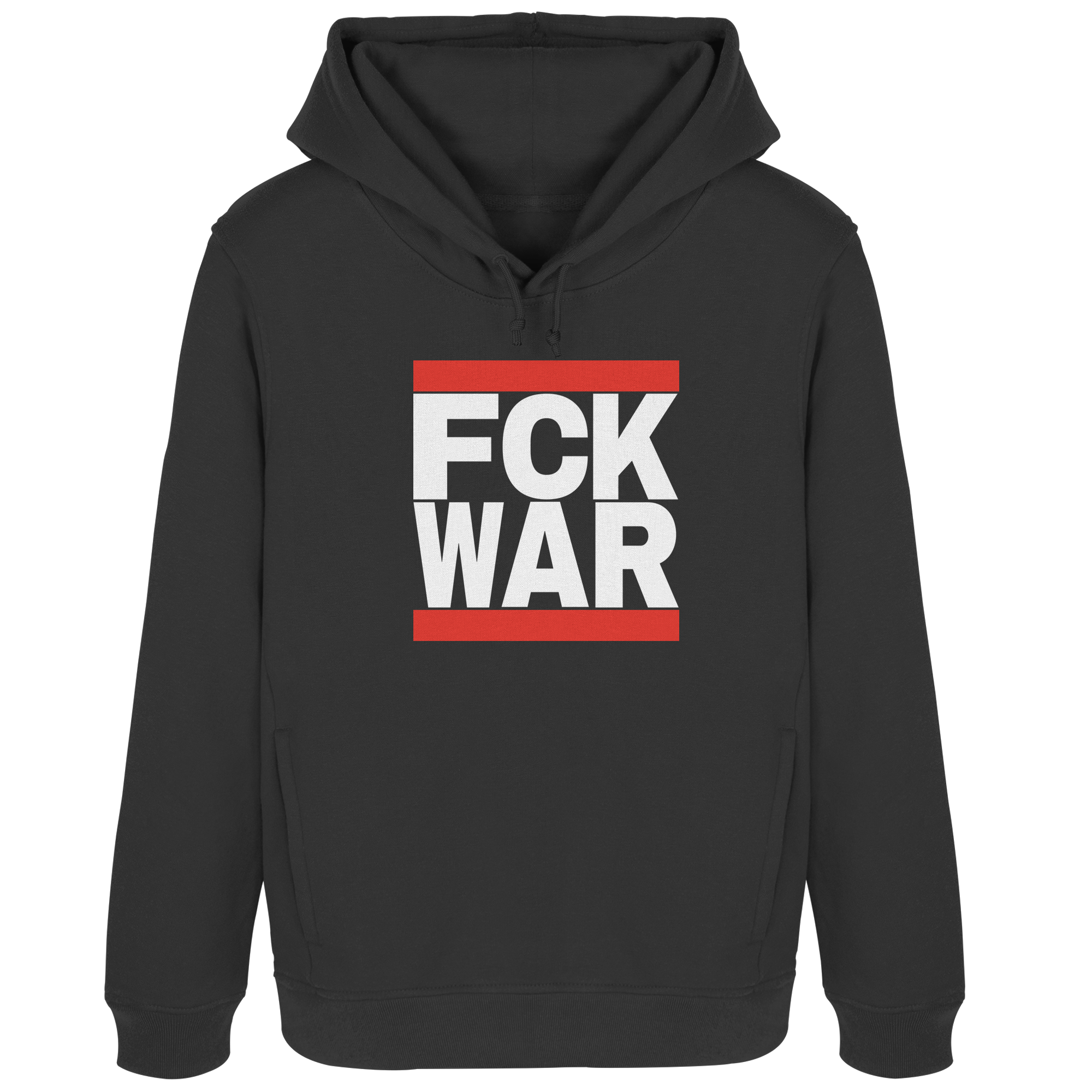 FCK WAR (weiße Schrift) - Womens Organic Hoodie B&C