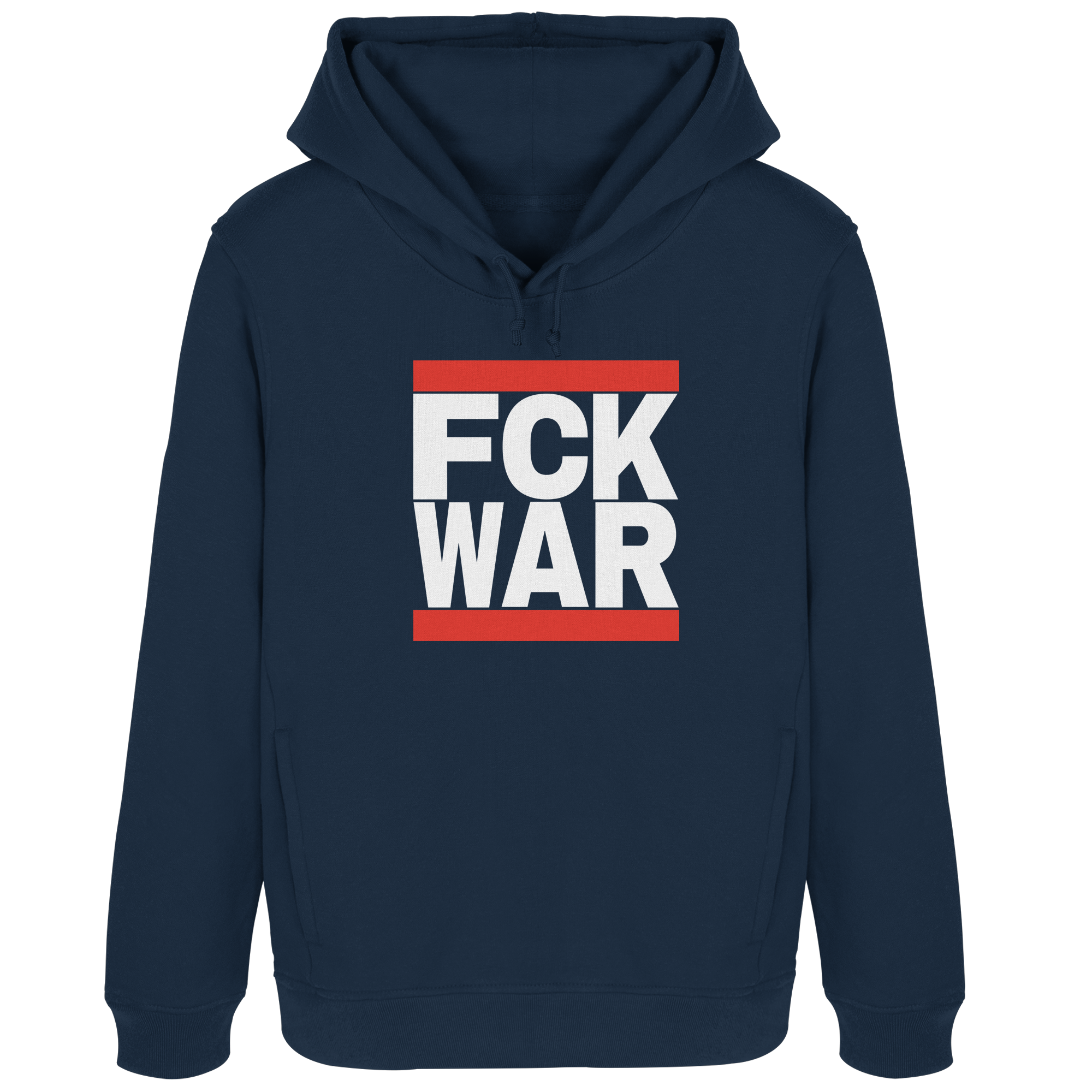 FCK WAR (weiße Schrift) - Womens Organic Hoodie B&C