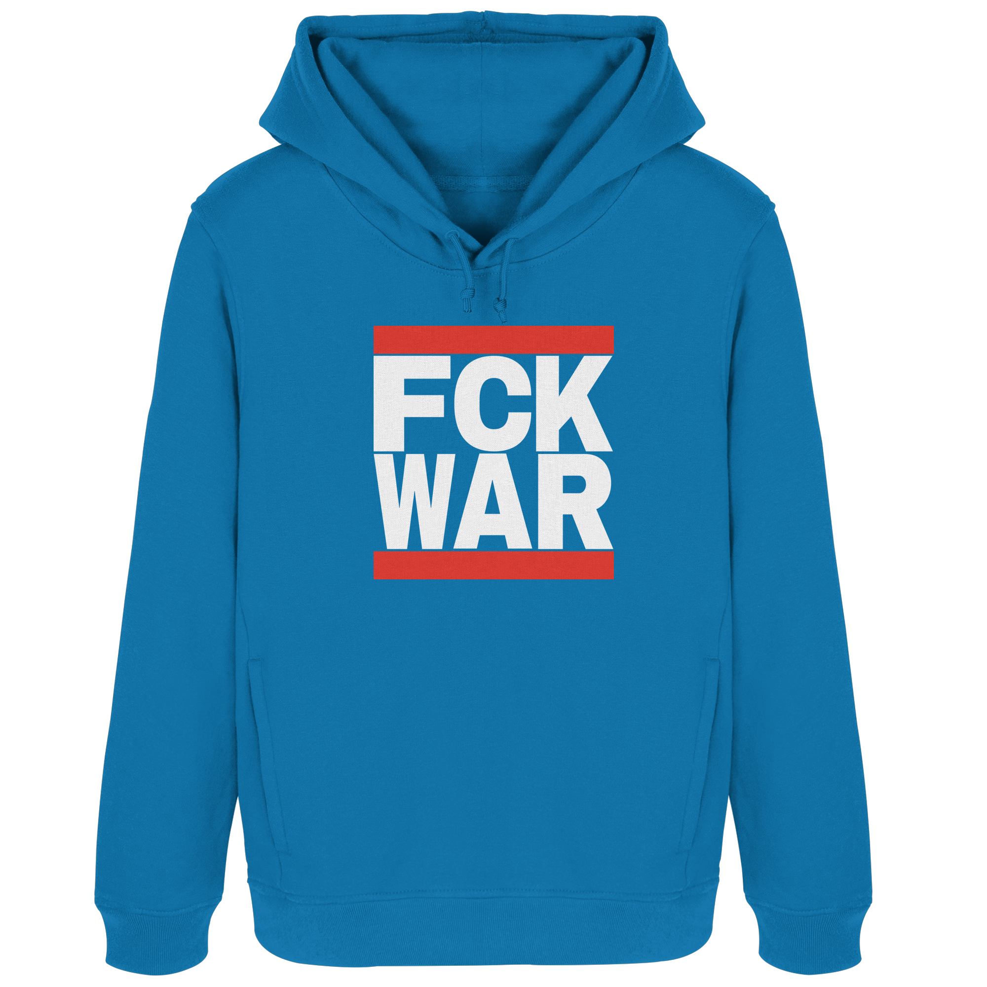FCK WAR (weiße Schrift) - Womens Organic Hoodie B&C