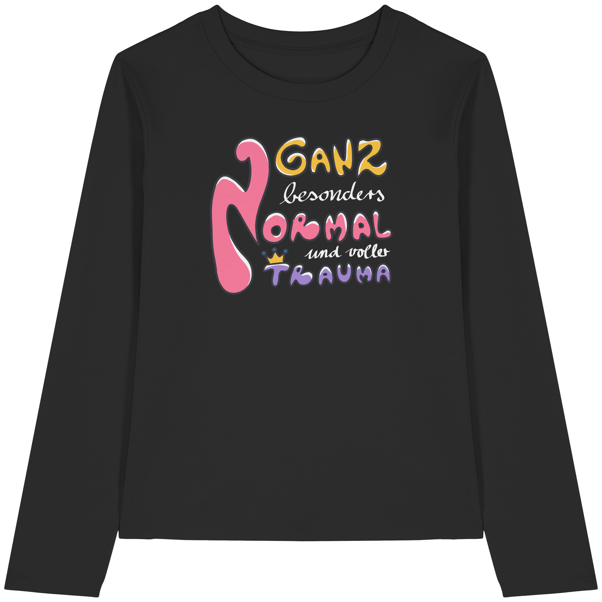 Ganz besonders Normal und voller Trauma "Bunte Edition" - Womens Organic Longsleeve T-Shirt
