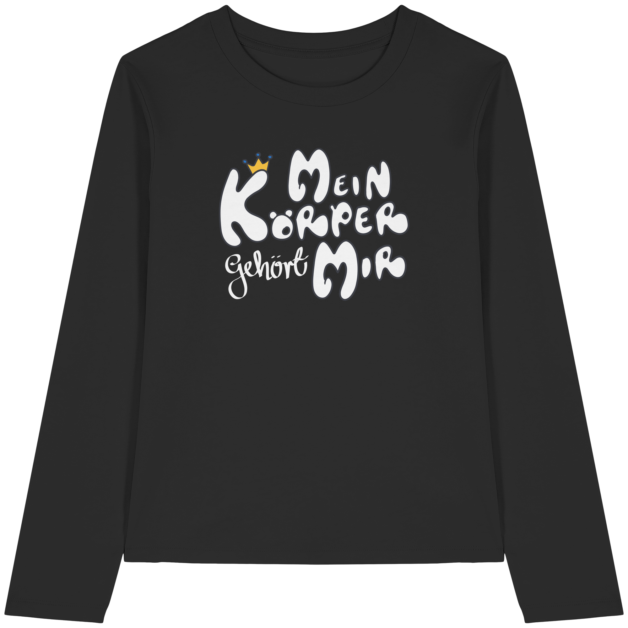Mein Körper gehört mir "Weiße Edition" - Womens Organic Longsleeve T-Shirt