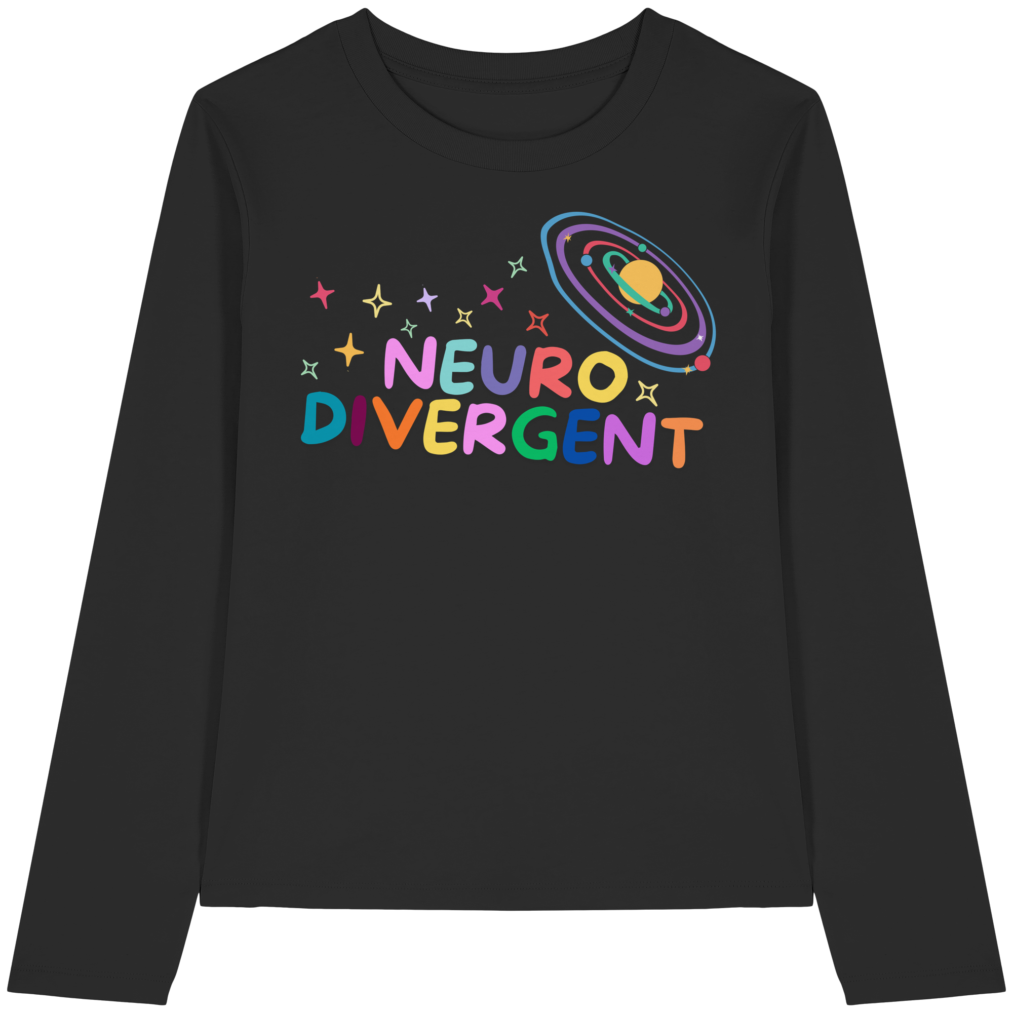 Neurodivergent "Planet Edition" - Womens Organic Longsleeve T-Shirt
