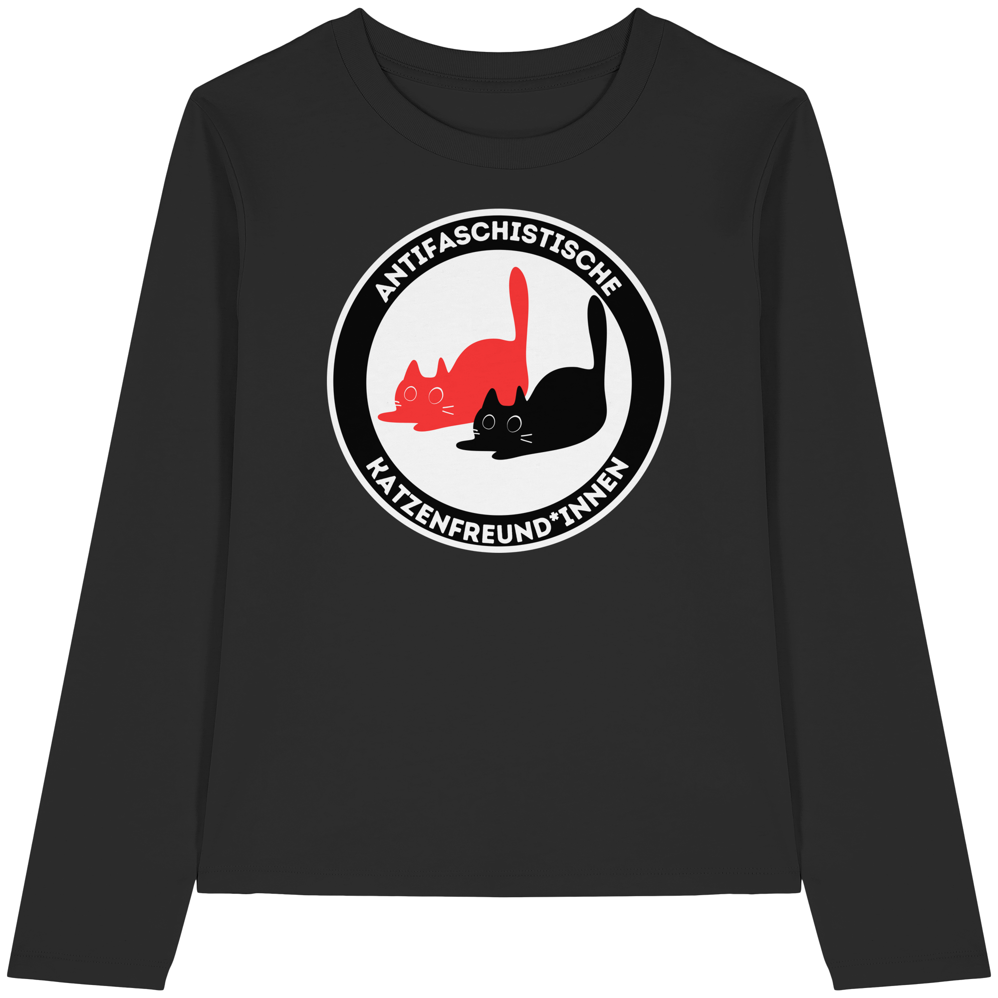 Antifaschistische Katzenfreund*innen - Womens Organic Longsleeve T-Shirt