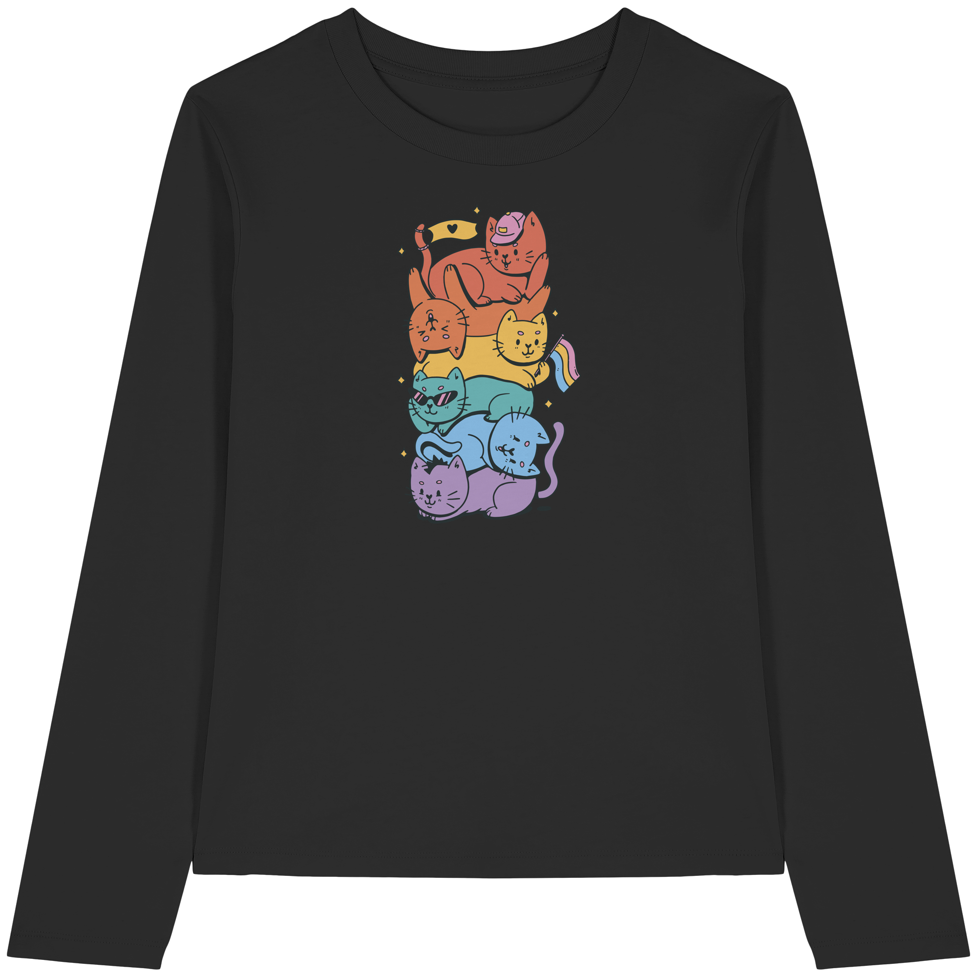 LGBTQ+ Katzen - Womens Organic Longsleeve T-Shirt