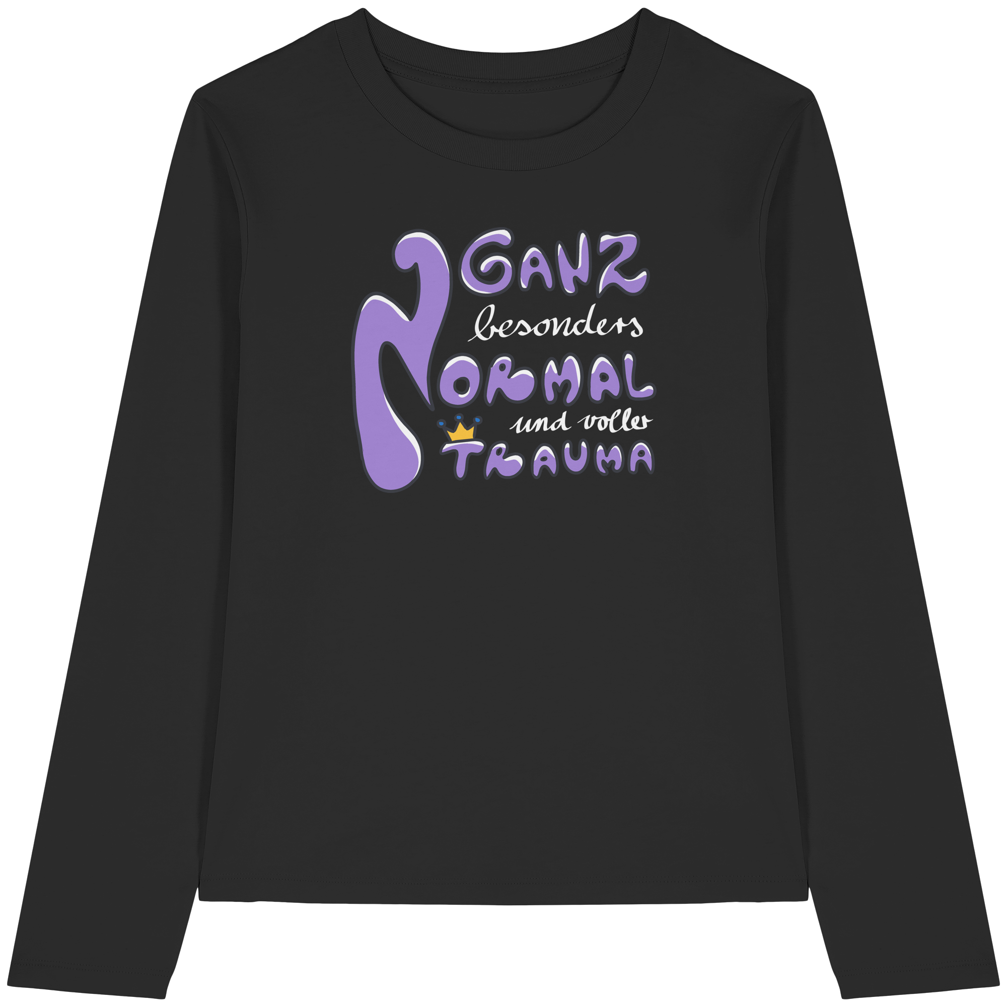 Ganz besonders Normal und voller Trauma "Lila Edition" - Womens Organic Longsleeve T-Shirt