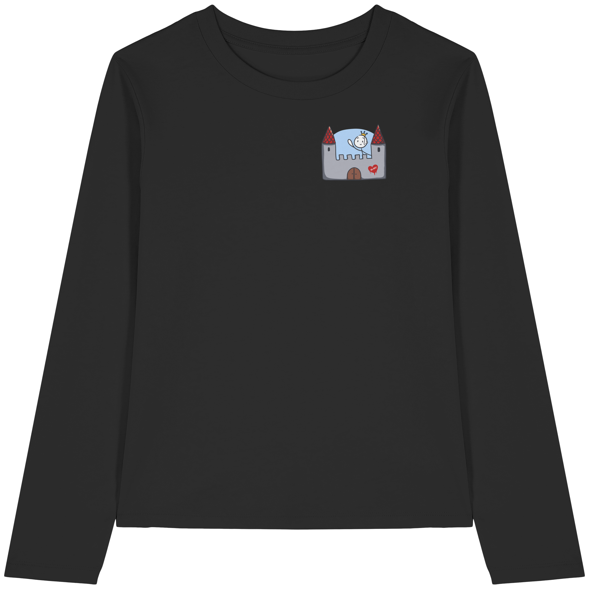 Hier und jetzt bin ich in Sicherheit "Bunte Edition" Backprint - Womens Organic Longsleeve T-Shirt