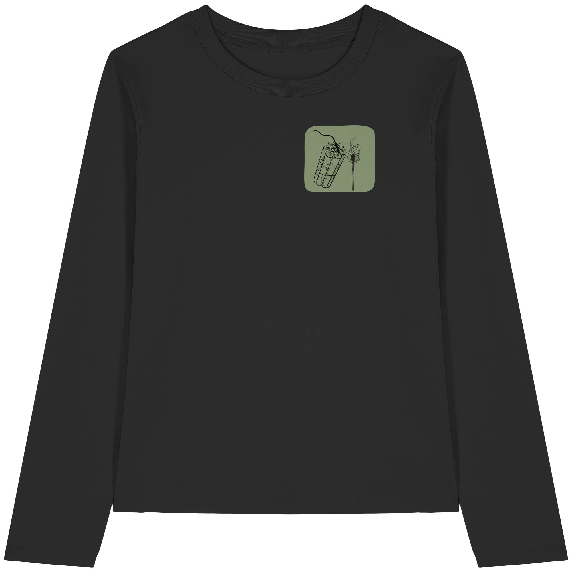 Feuer und Flamme fürs Patriarchat - Womens Organic Longsleeve T-Shirt