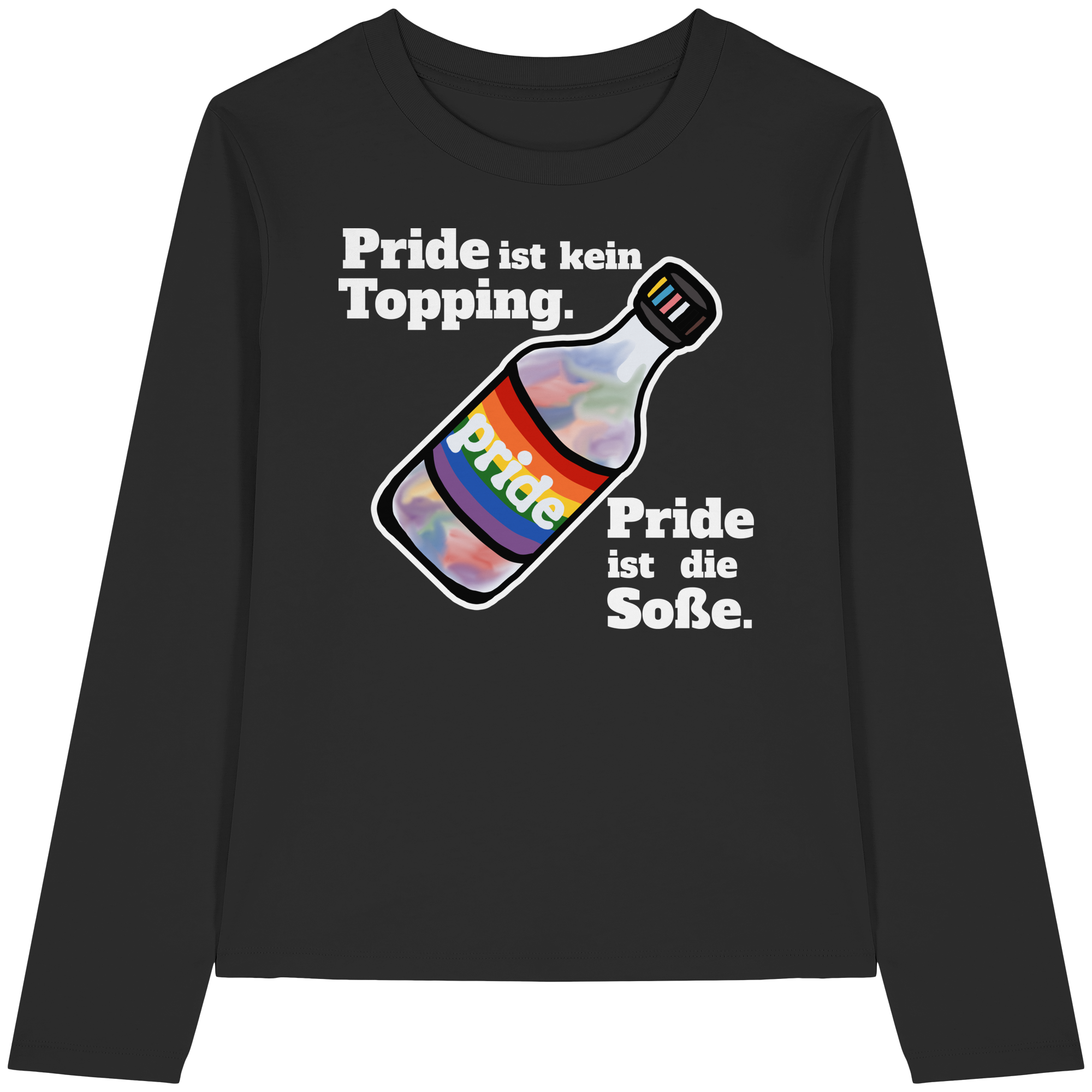 Regenbogen-Soße: Die Hauptzutat (dunkel) - Womens Organic Longsleeve T-Shirt