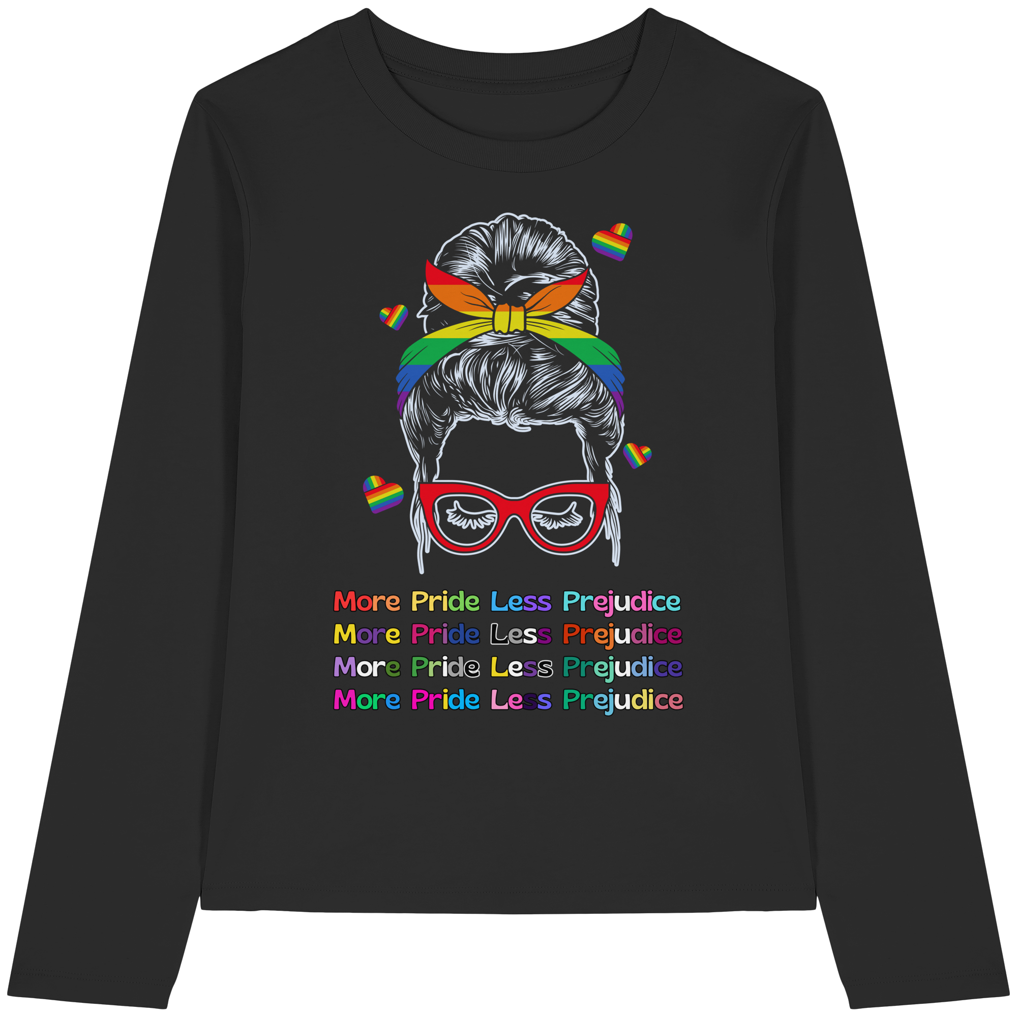 More Pride Less Prejudice - Womens Organic Longsleeve T-Shirt