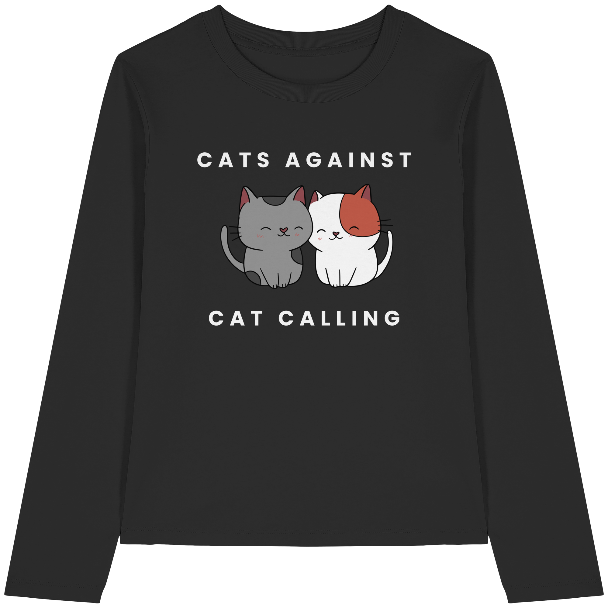 Cats Against Catcalling "Cuddle Edition" - Womens Organic Longsleeve T-Shirt